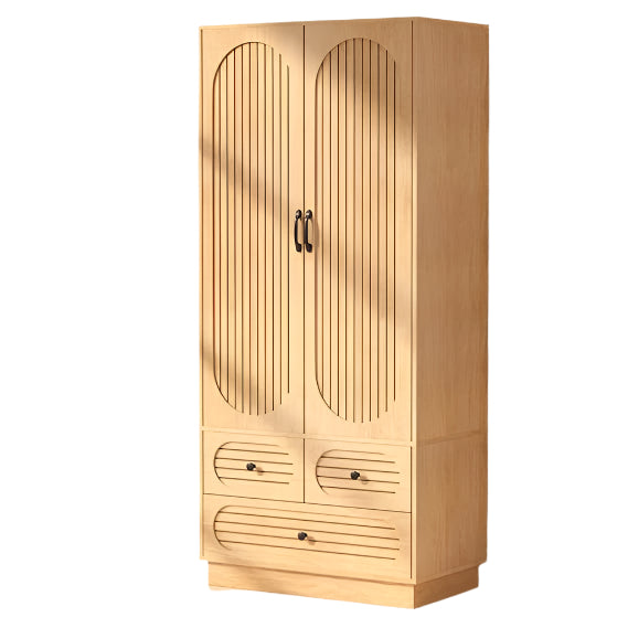 Armoire Wardrobe Closet with Doors, Wardrobe Cabinet with 3 Drawers