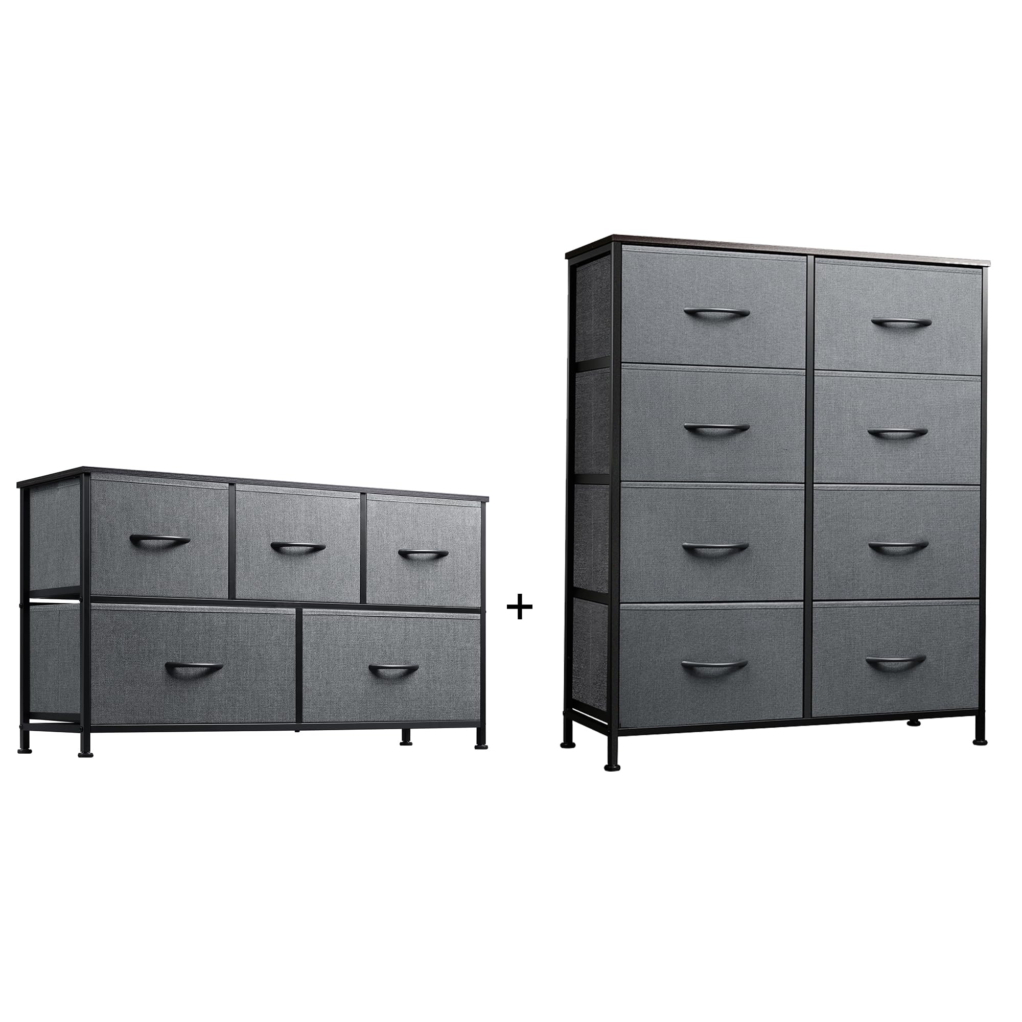 5 Drawer Dresser and 8 Drawer Dresser Set, Storage Tower, Organizer Unit for Bedroom