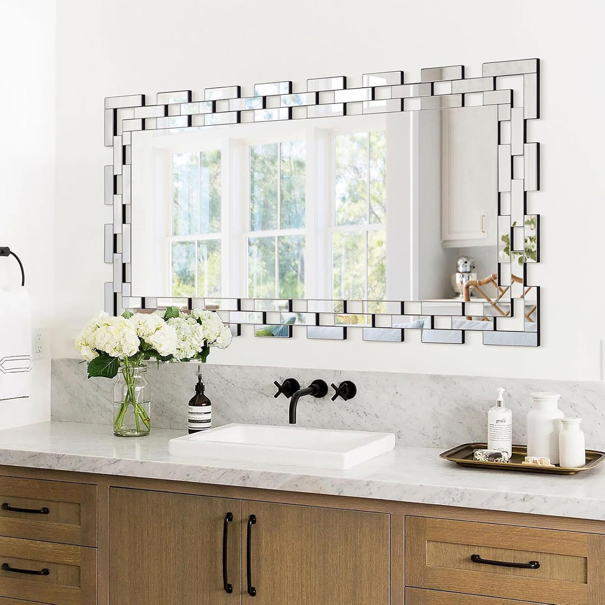 Frameless Glass Wall Mirror