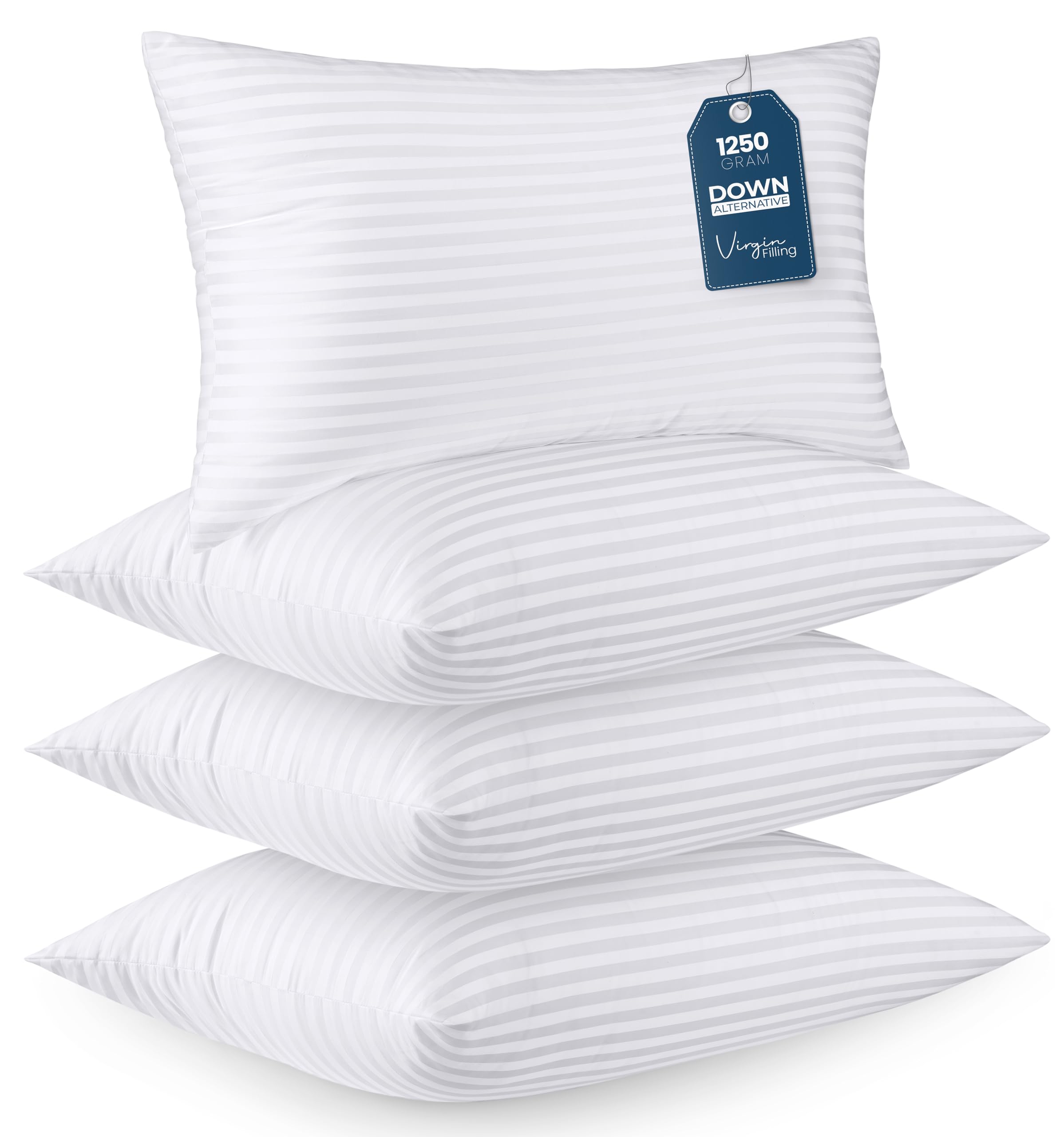 Pillows King Size Set of 4 (White), Hotel Pillows, Cooling Pillow for Side