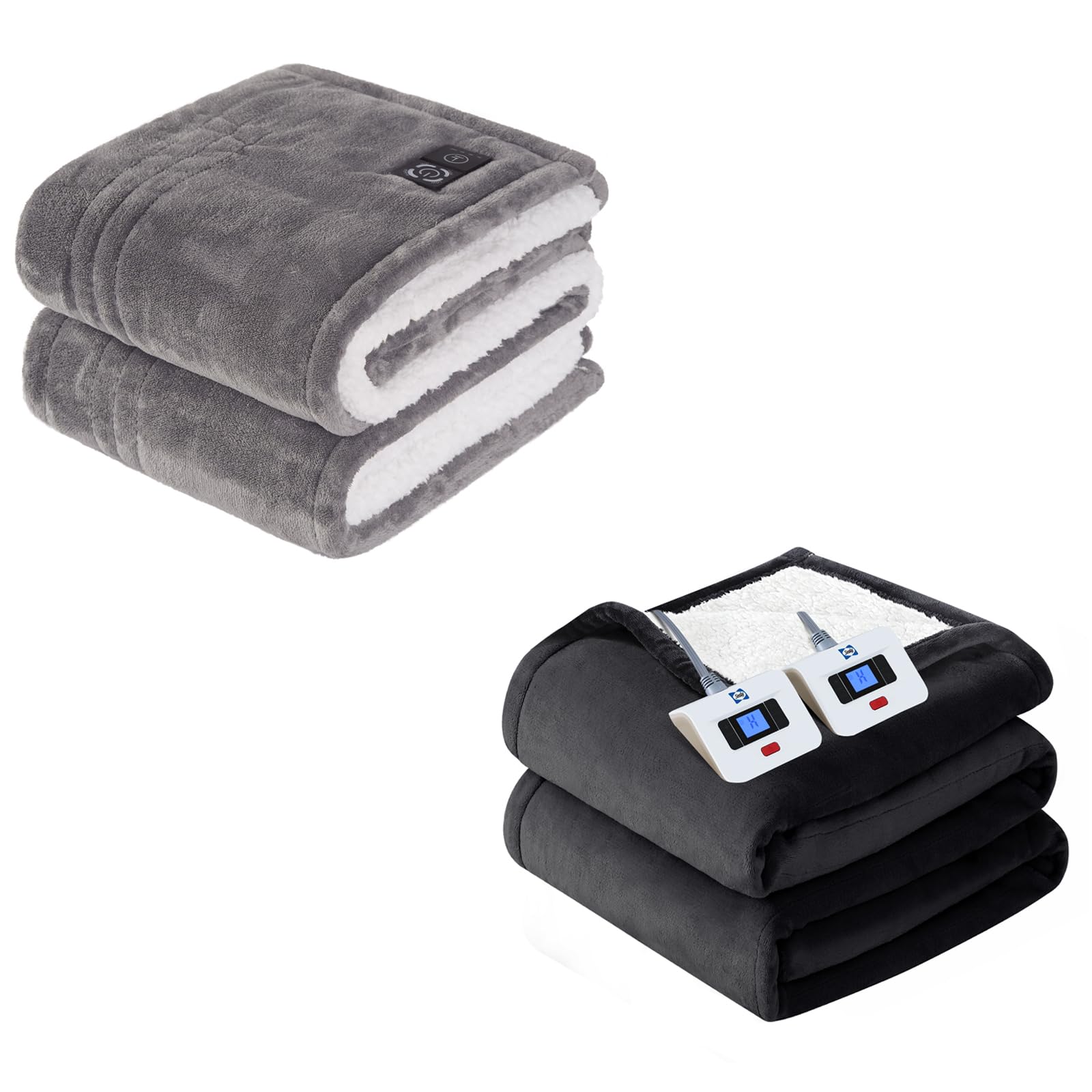 Blanket Throw with Built-in Button Controller 50x60 inch and Electric
