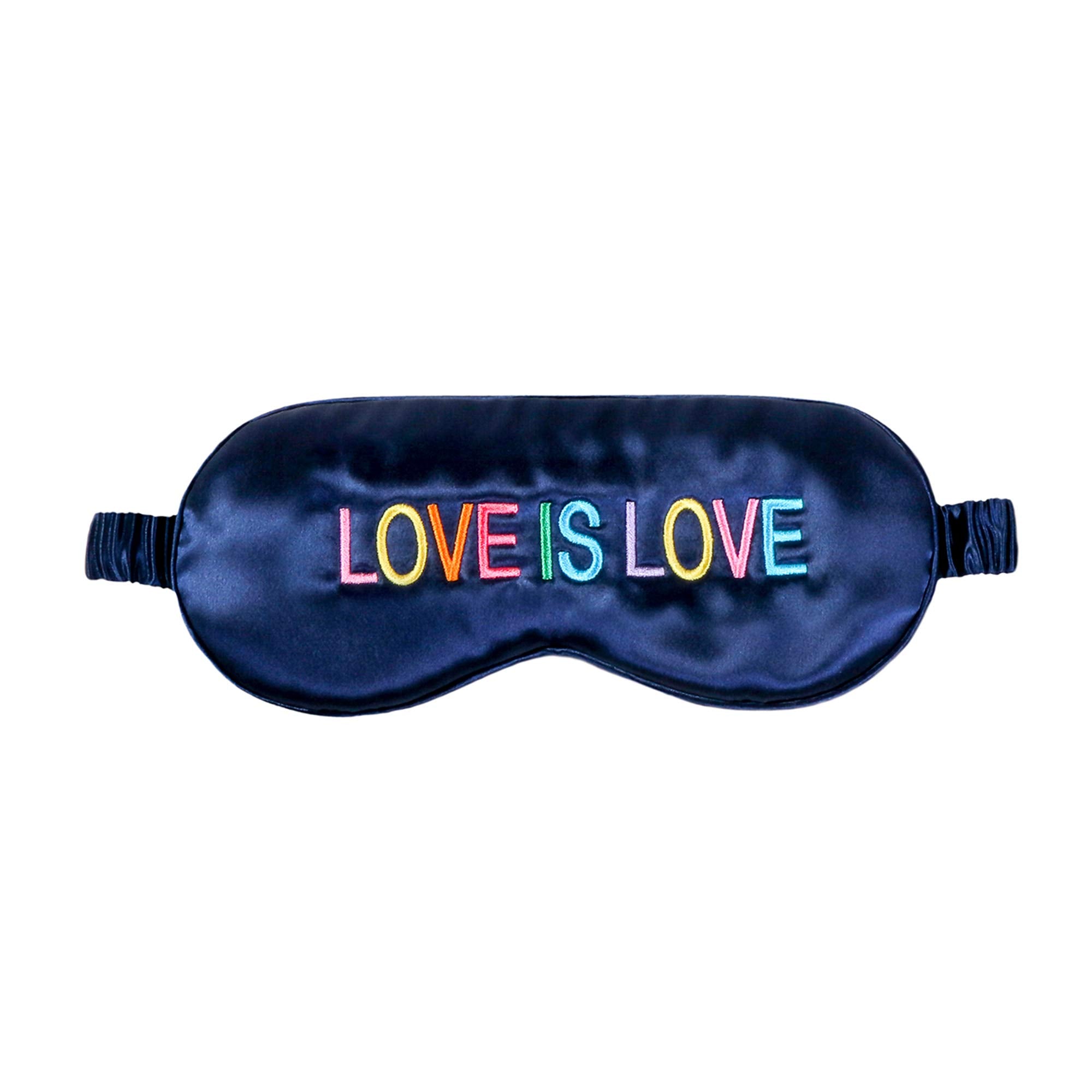Silk Sleep Mask, Love is Love (One Size) - 100% Pure Mulberry 22 Momme Silk Eye Mask