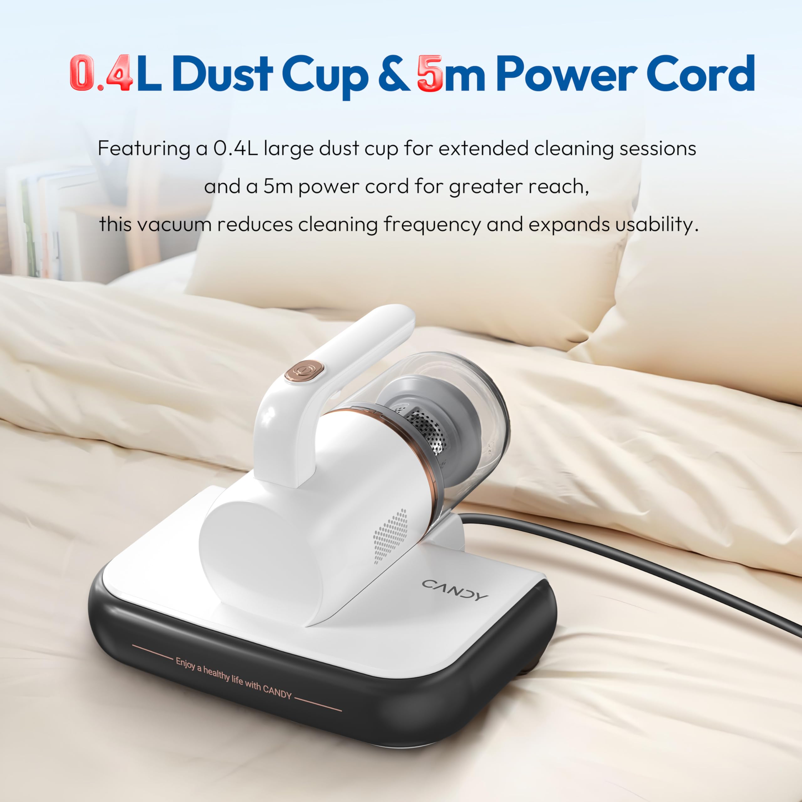 Mattress Vacuum Cleaner UV Sanitizing with HEPA Filte