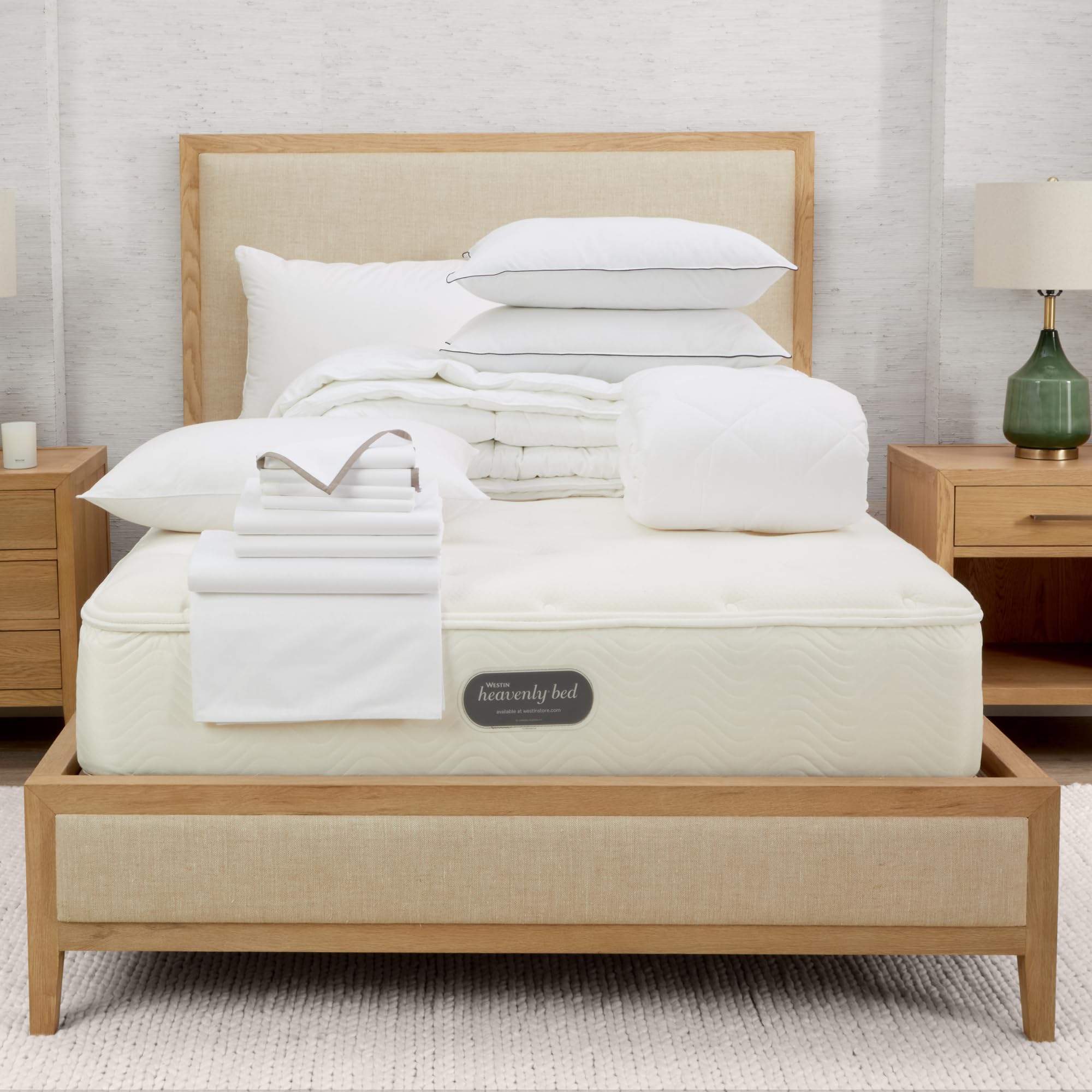 Hotel Duvet Cover - Cotton Blend - 300 Thread Count - Jacquard - White - Queen Size