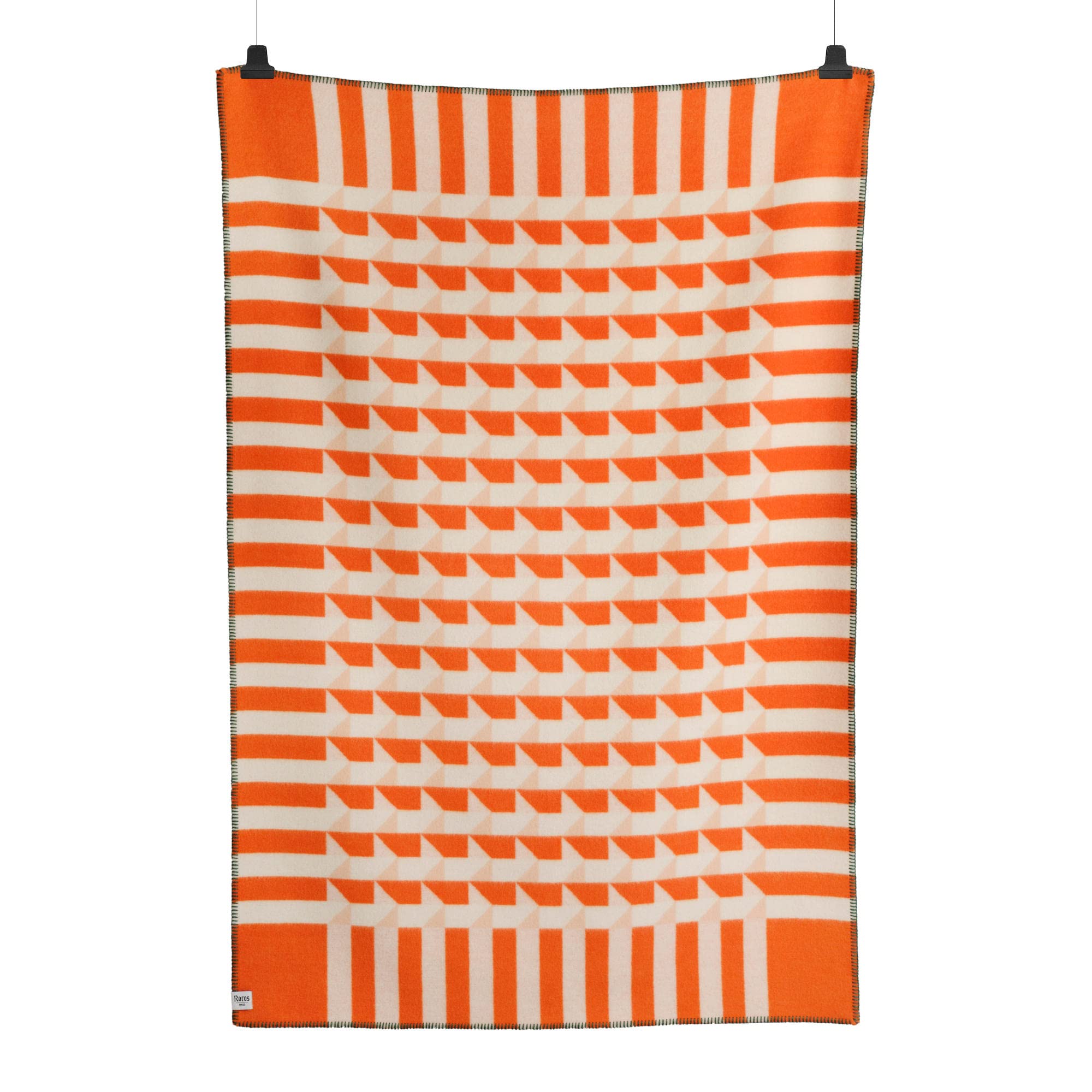 Tweed Designer 100% Norwegian Wool Throw Blanket (Kvam in Orange)