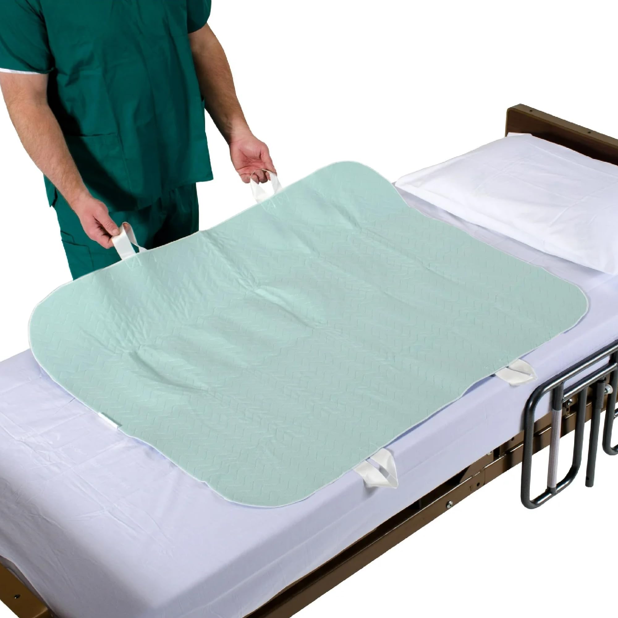 34" x 52" Positioning Bed Pad with Handles (3 Pack) | Incontinence Mattress Bedding