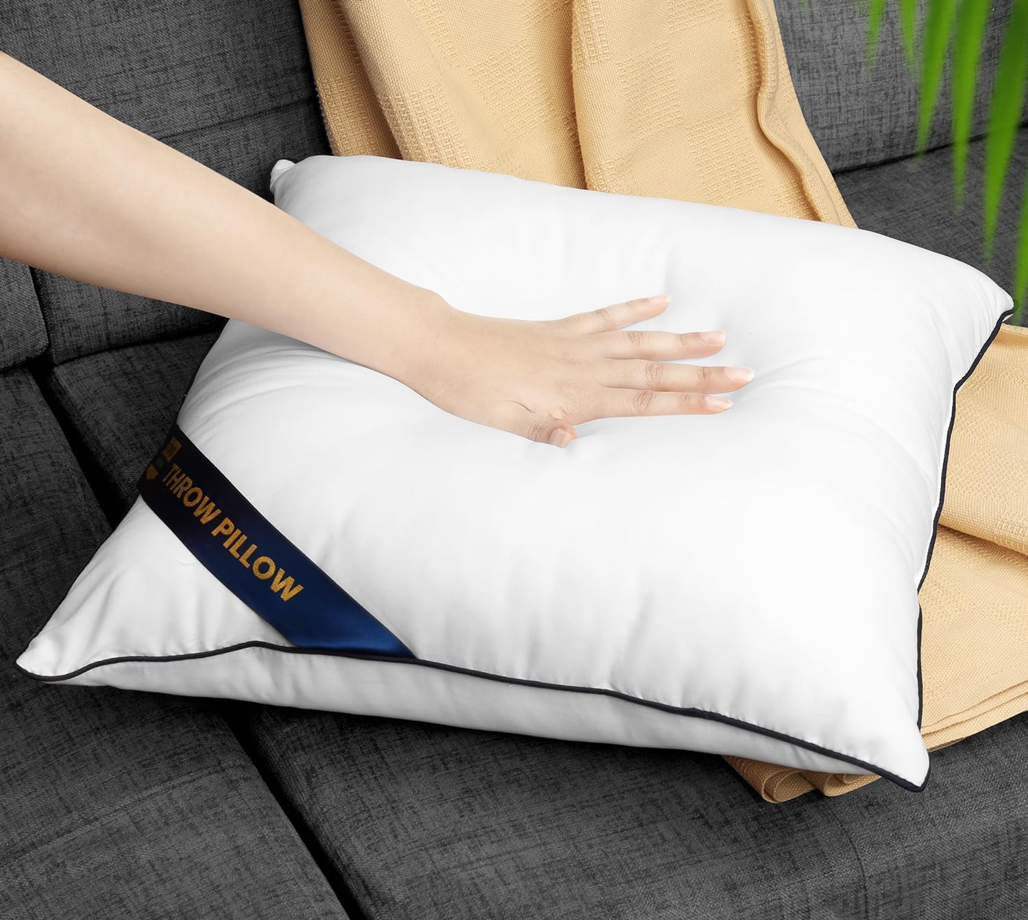 Throw Pillow Inserts (Pack of 24, White), 18 x 18 Inches Decorative