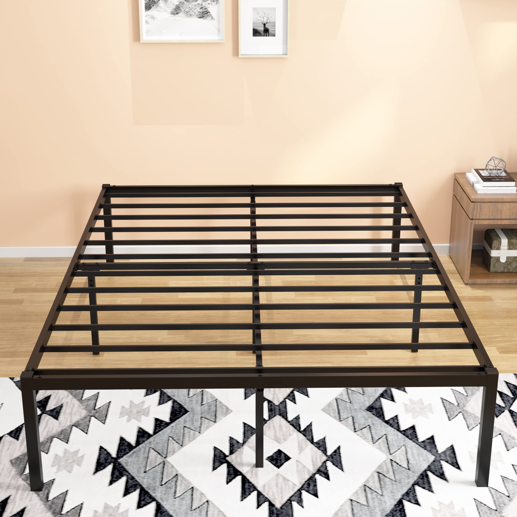 Full Size Bed Frame 16 Inch Metal Platform Bed Frames