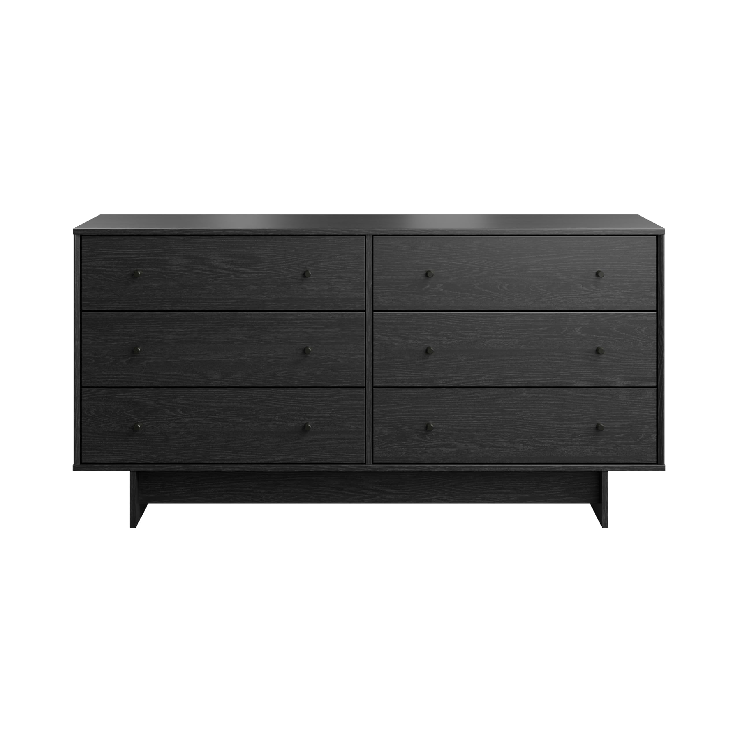 Finnley 6-Drawer Dresser in Black Oak, Dresser for Bedroom
