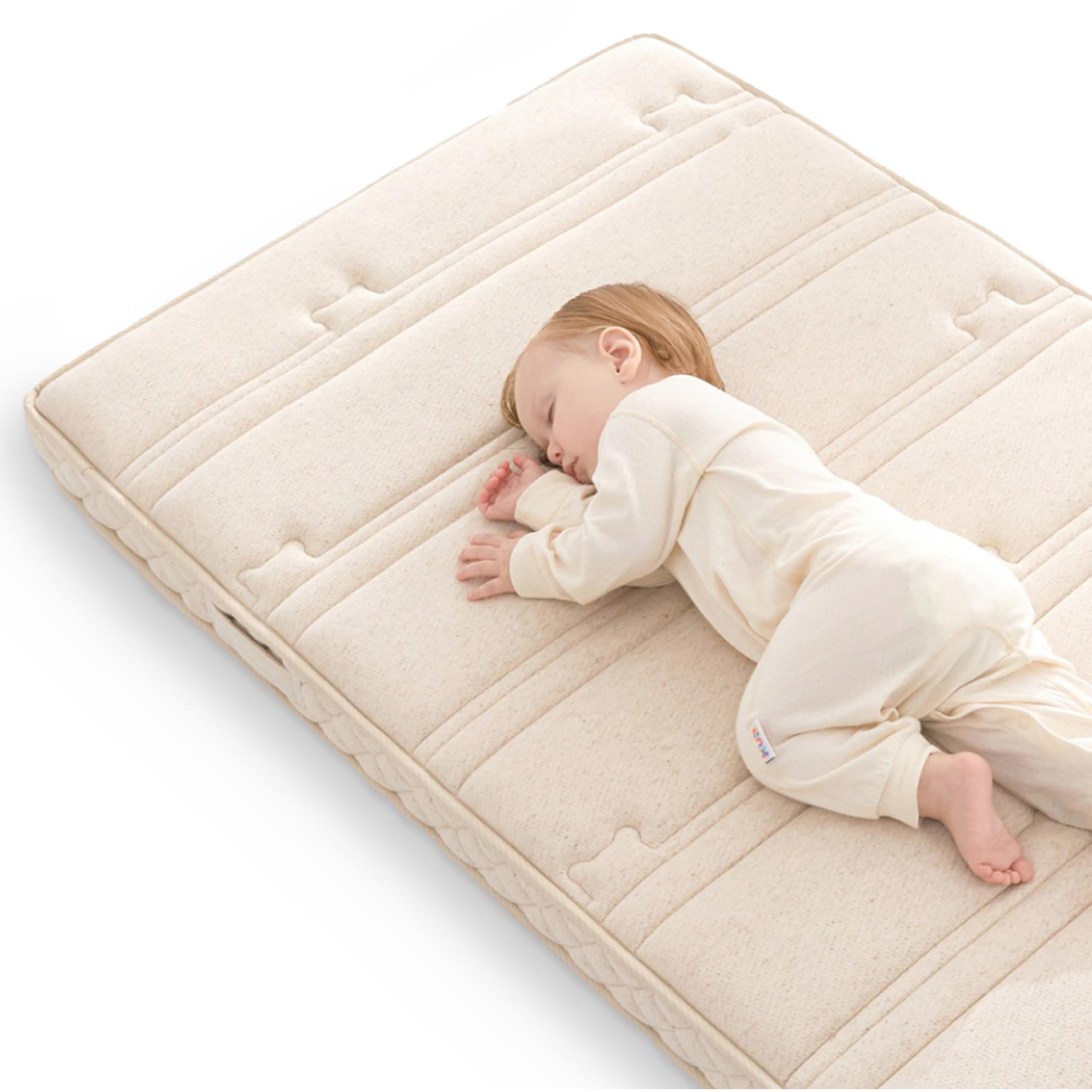 Baby & Toddler Crib Mattress, Organic Breathable Fabric Cover ＆ High Density Support