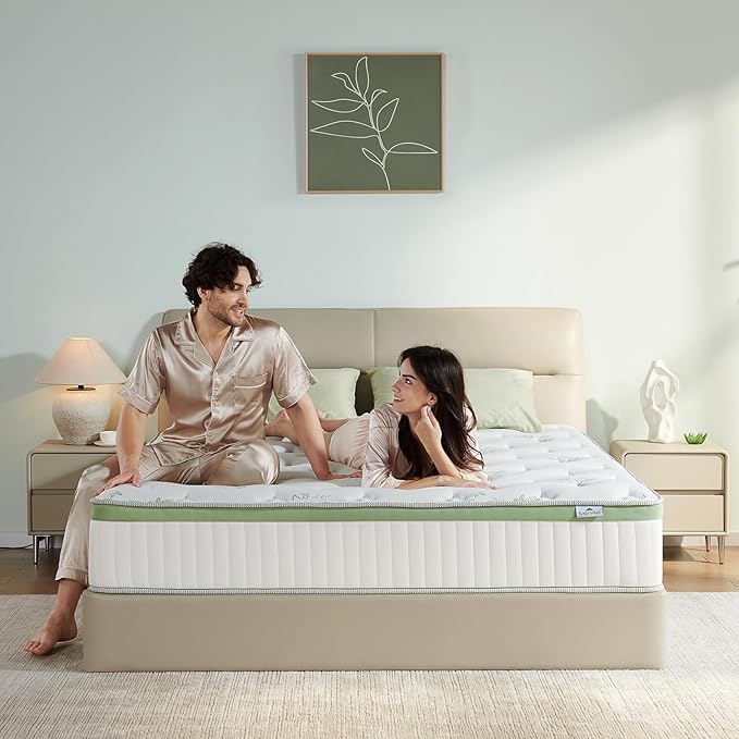 Queen Size Mattress 12 Inch, Medium Firm Memory Foam Hybrid Mattress
