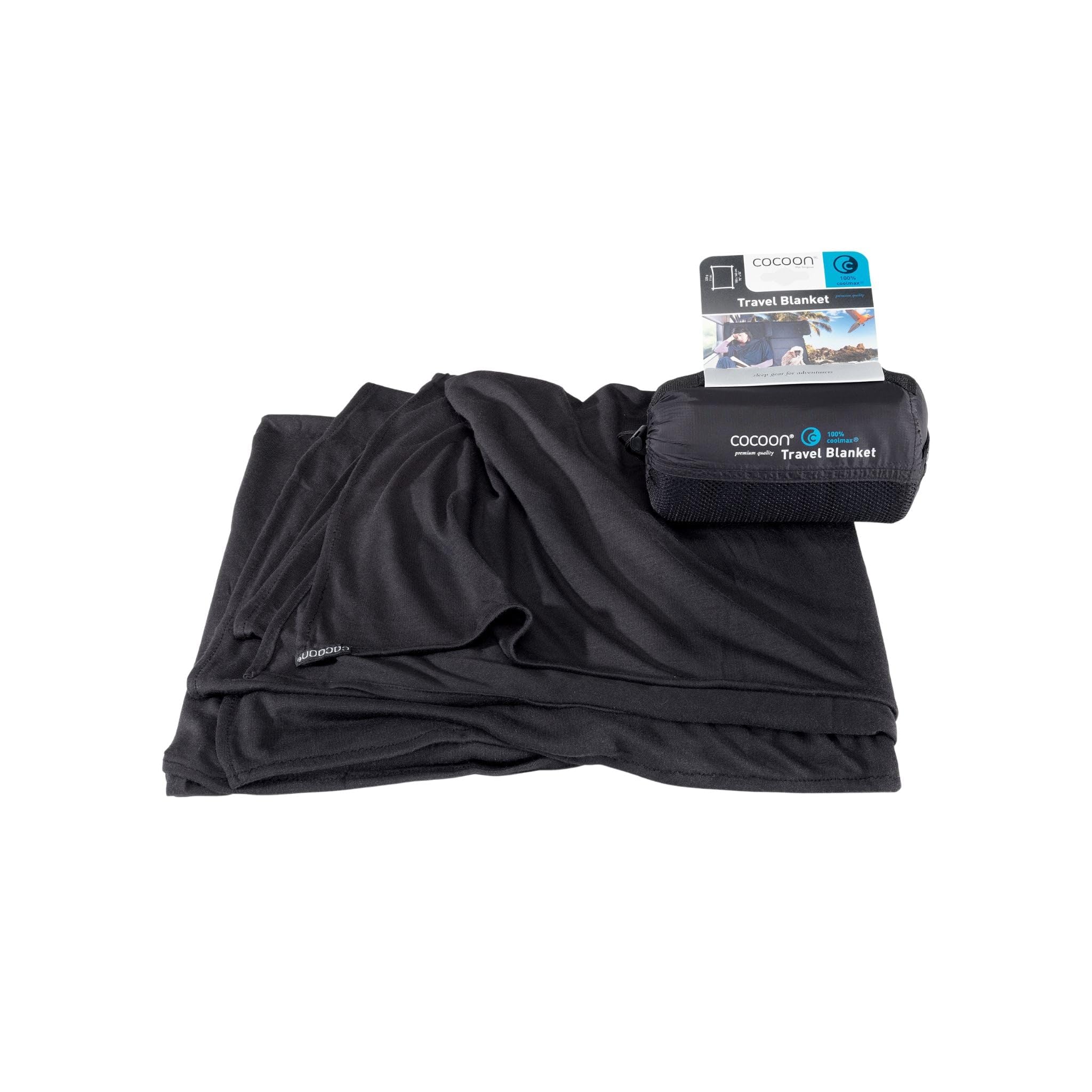 Premium - Coolmax - Travel Blanket - Black