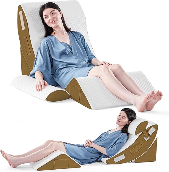 Orthopedic Bed Wedge Pillow Set for Sleeping, Post Surgery Foam Pillow fo
