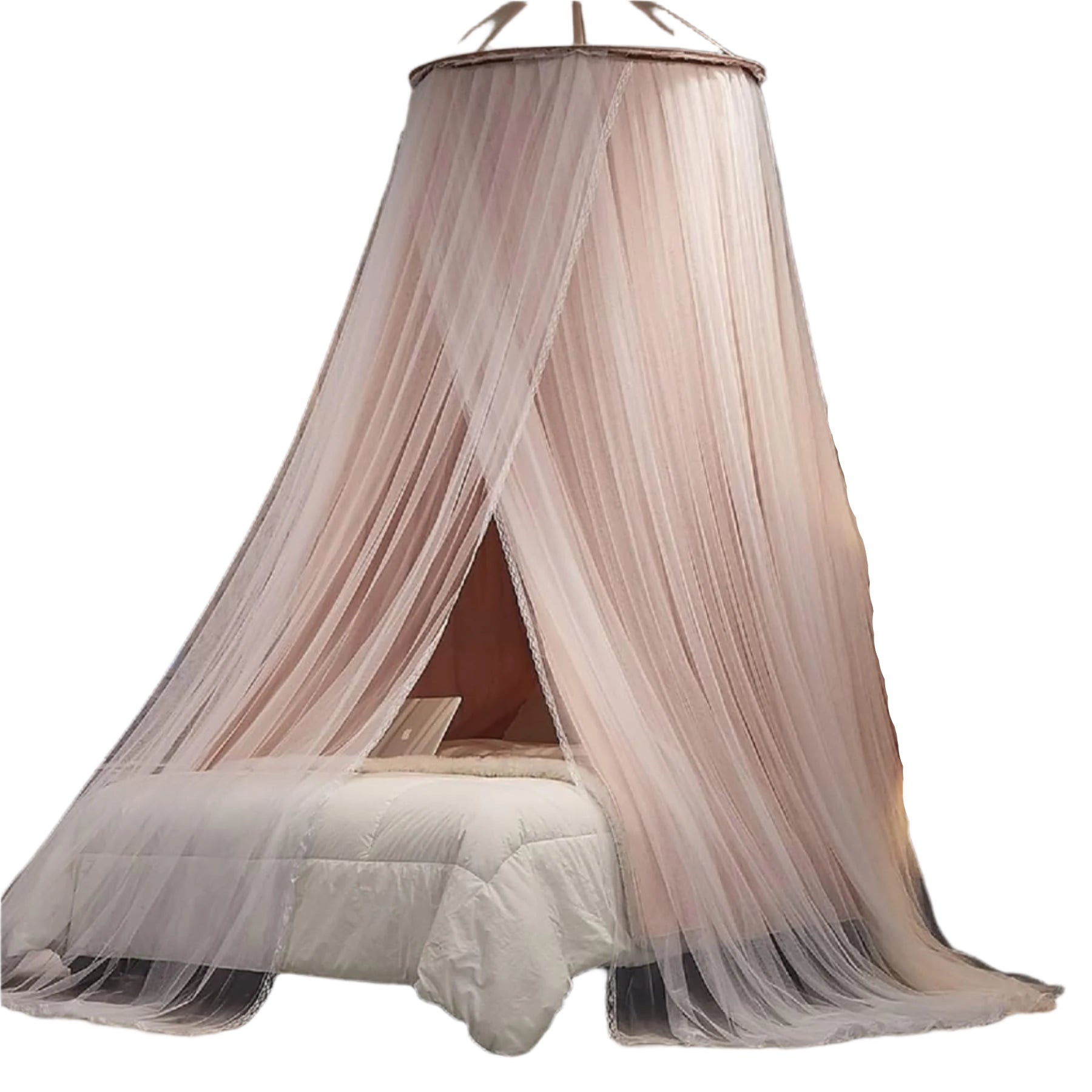 Round Dome Canopy Bed Curtains Mosquito Net Bed Canopy for Girls
