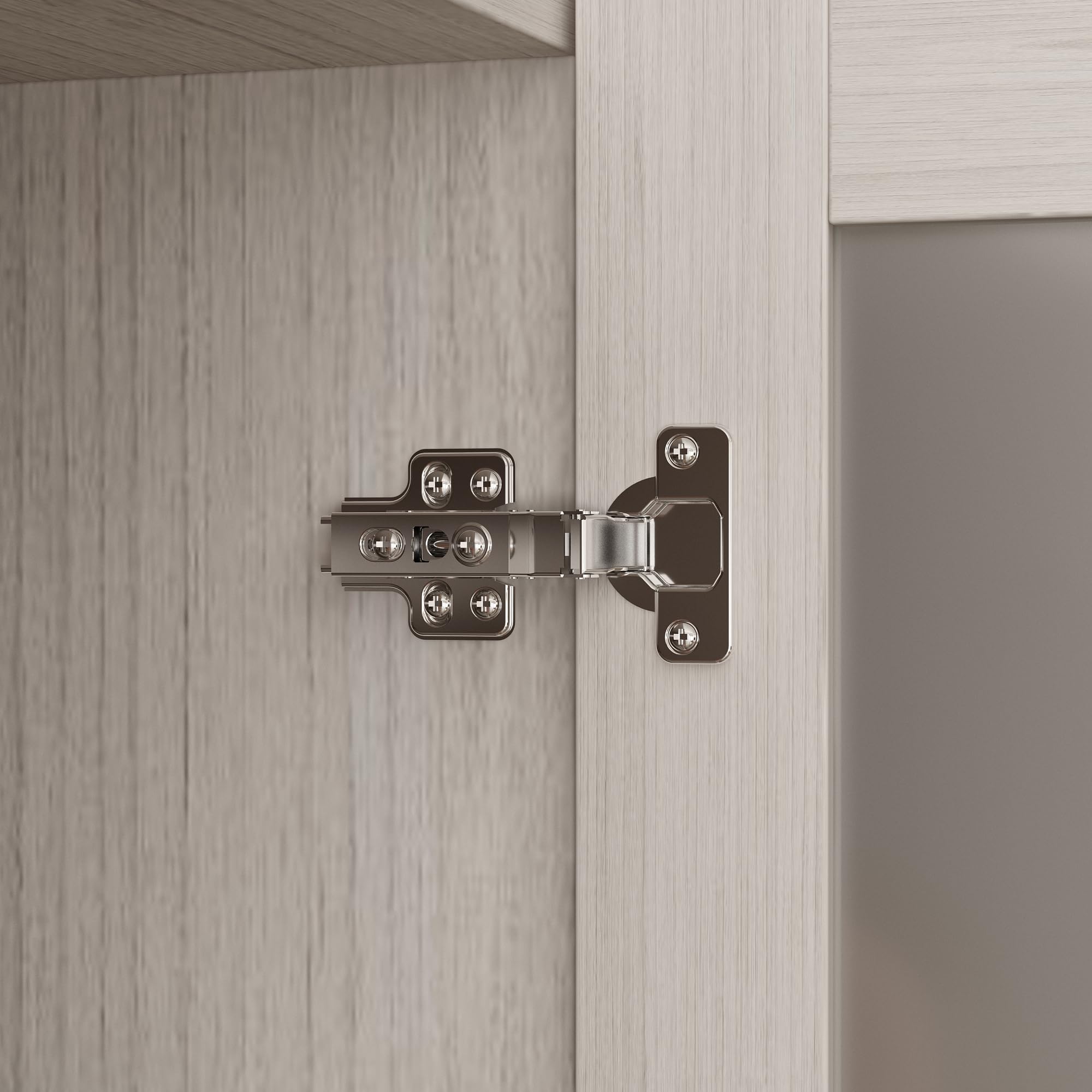 Wardrobe Closet with 4 Frosted Glass Doors, Hanging Bars