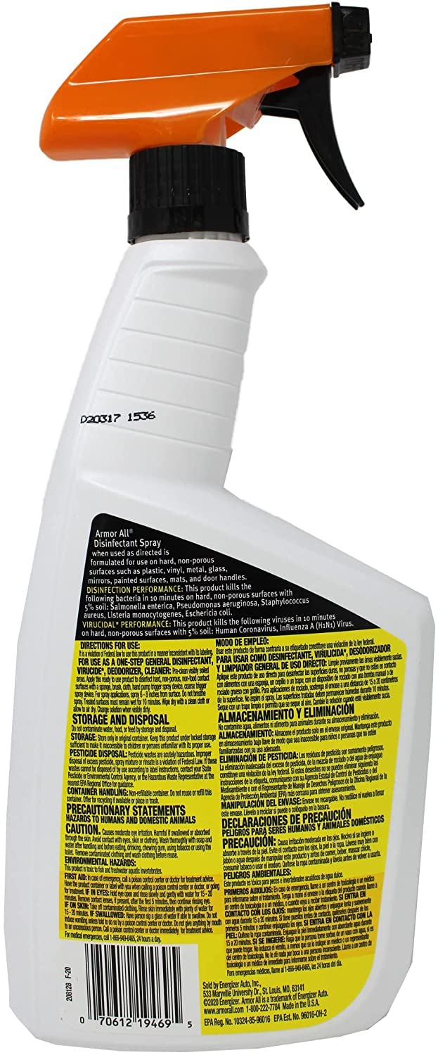 Disinfectant Spray General Cleaner Deodorizer Kills Bacteria & Viruses 32 Ounce Sprayer