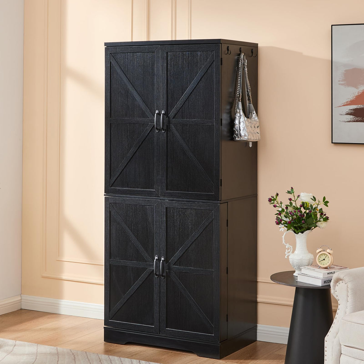 Armoire Wardrobe Closet with Shelves & Drawer