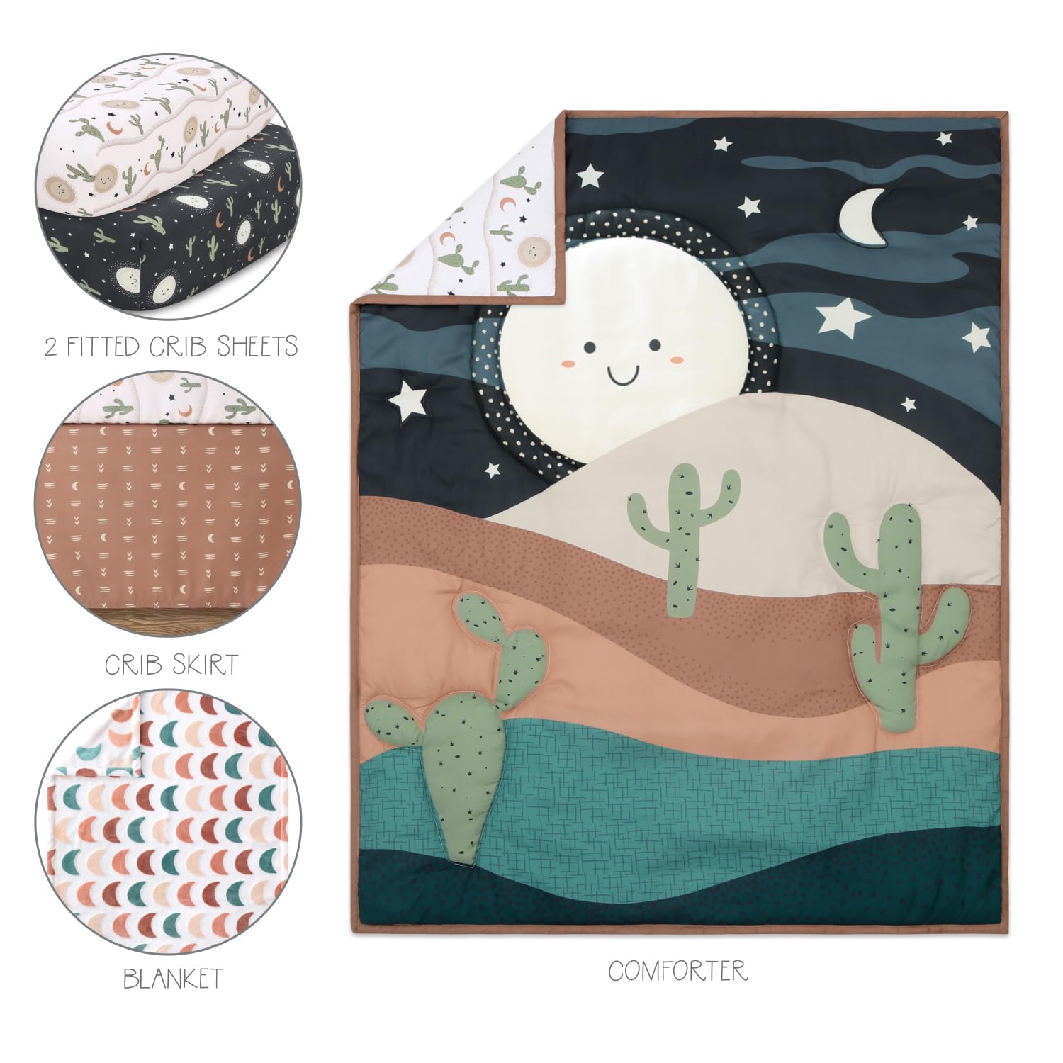 5 Piece Baby Crib Bedding Set for Boys & Girls - Newborn, Infant &