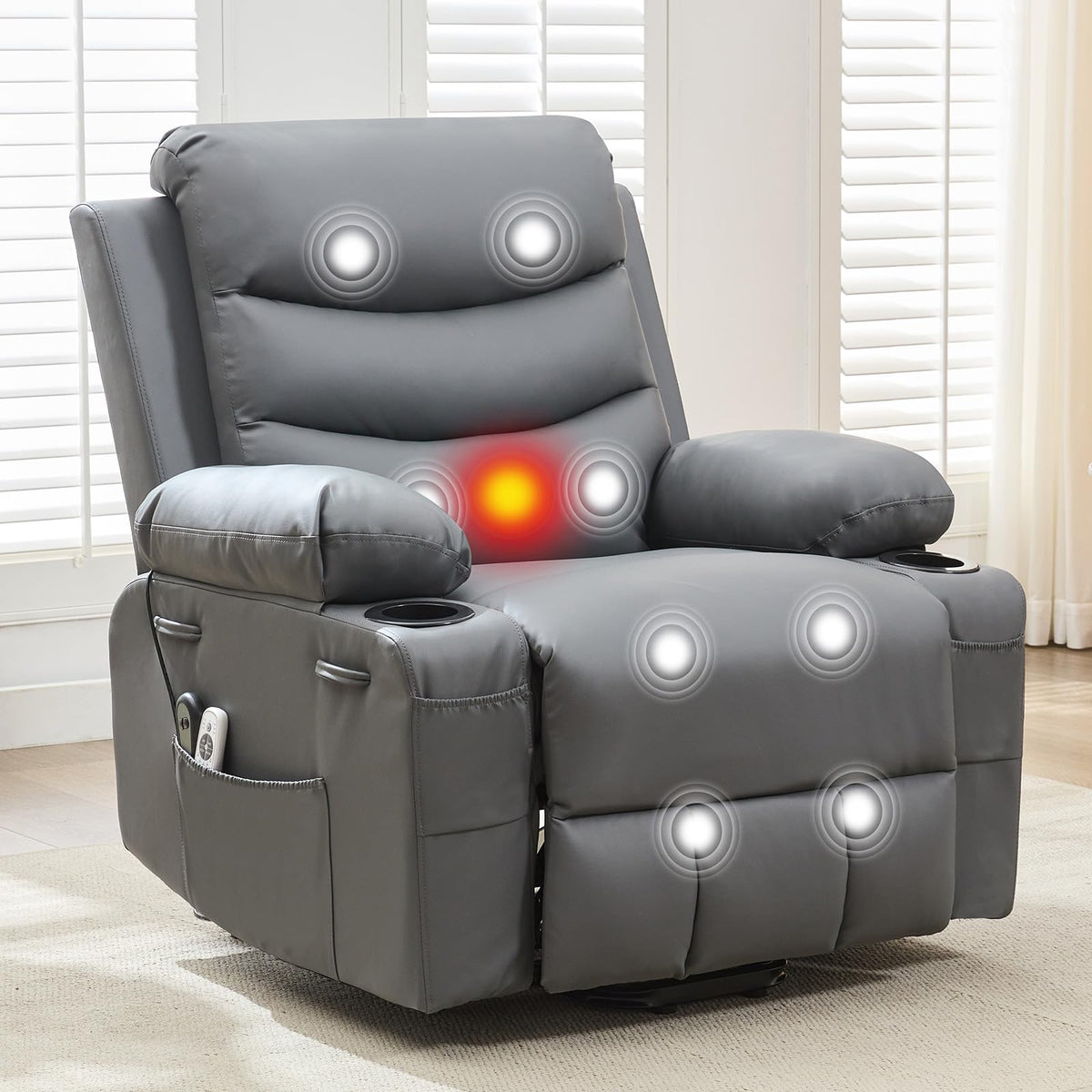 Power Lift Recliner Chair with Heat & Massage