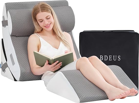 4-PCS Orthopedic Bed Wedge Pillow Set for Post-Surgery Recovery & Pain
