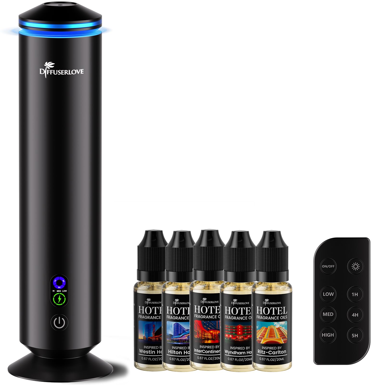 Waterless Scent Diffuser with 5 Hotel Scent Oils Hotel Collection D