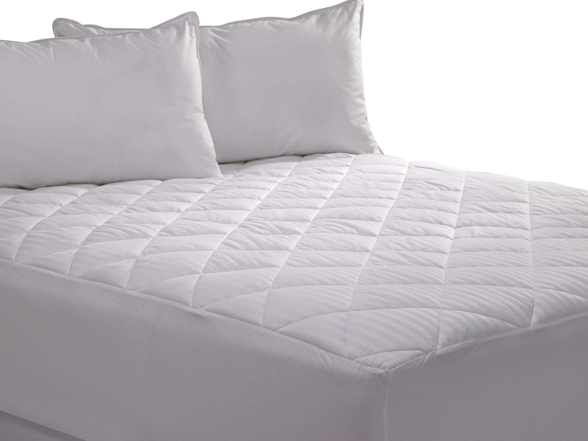 Mattress Pad - Hypoallergenic, Diamond Quilted Mattress Topper - 18" Deep