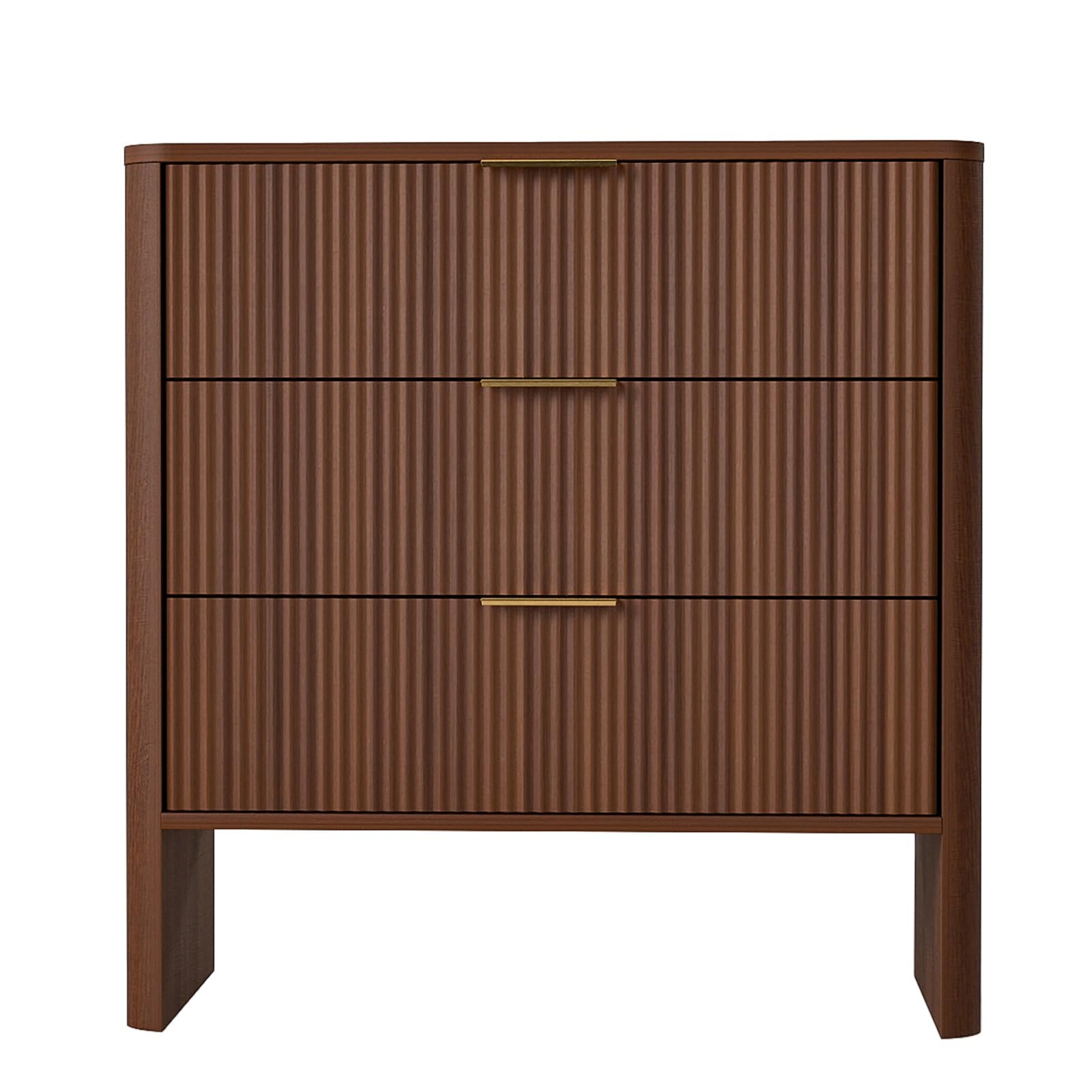 Nightstand with Drawers, Bedroom Bedside Table Mid-Century Modern Large Capacity