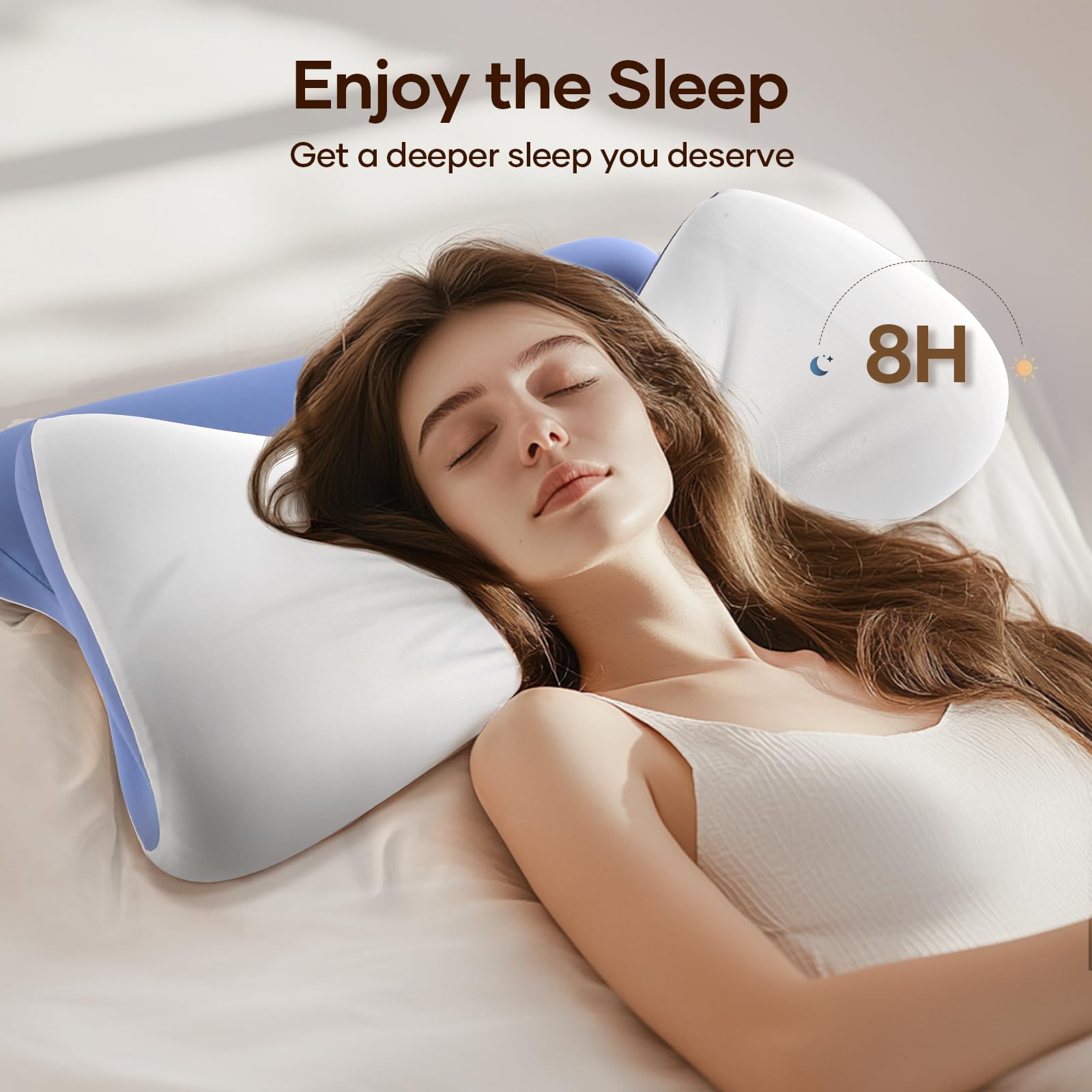 Neck Pillow for Sleeping, Contour Memory Foam Pillow