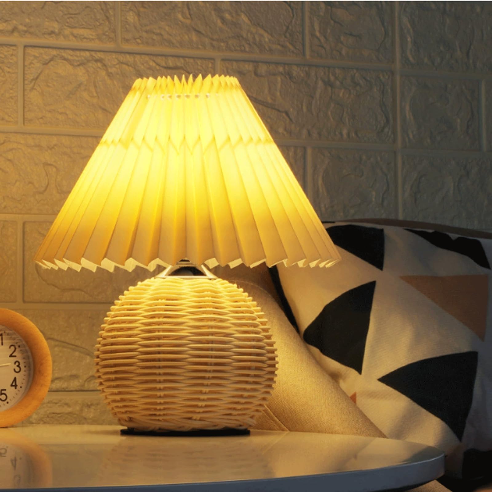 Table Lamp Pleated Night Light Table Lamp Led Bedside Lamp Desk Light