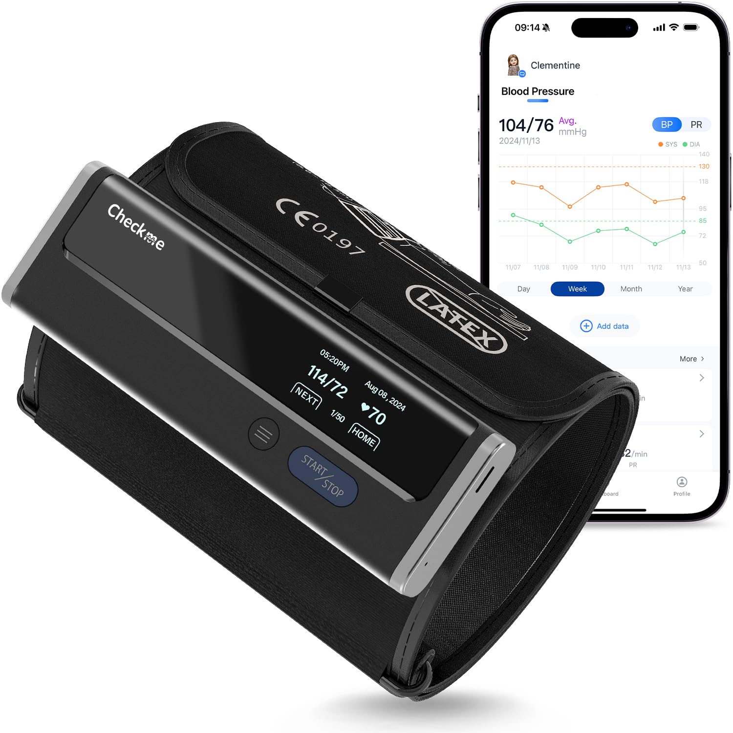 Blood Pressure Monitor for Home Use - Upper Arm Bluetooth BP Machine, Accurate
