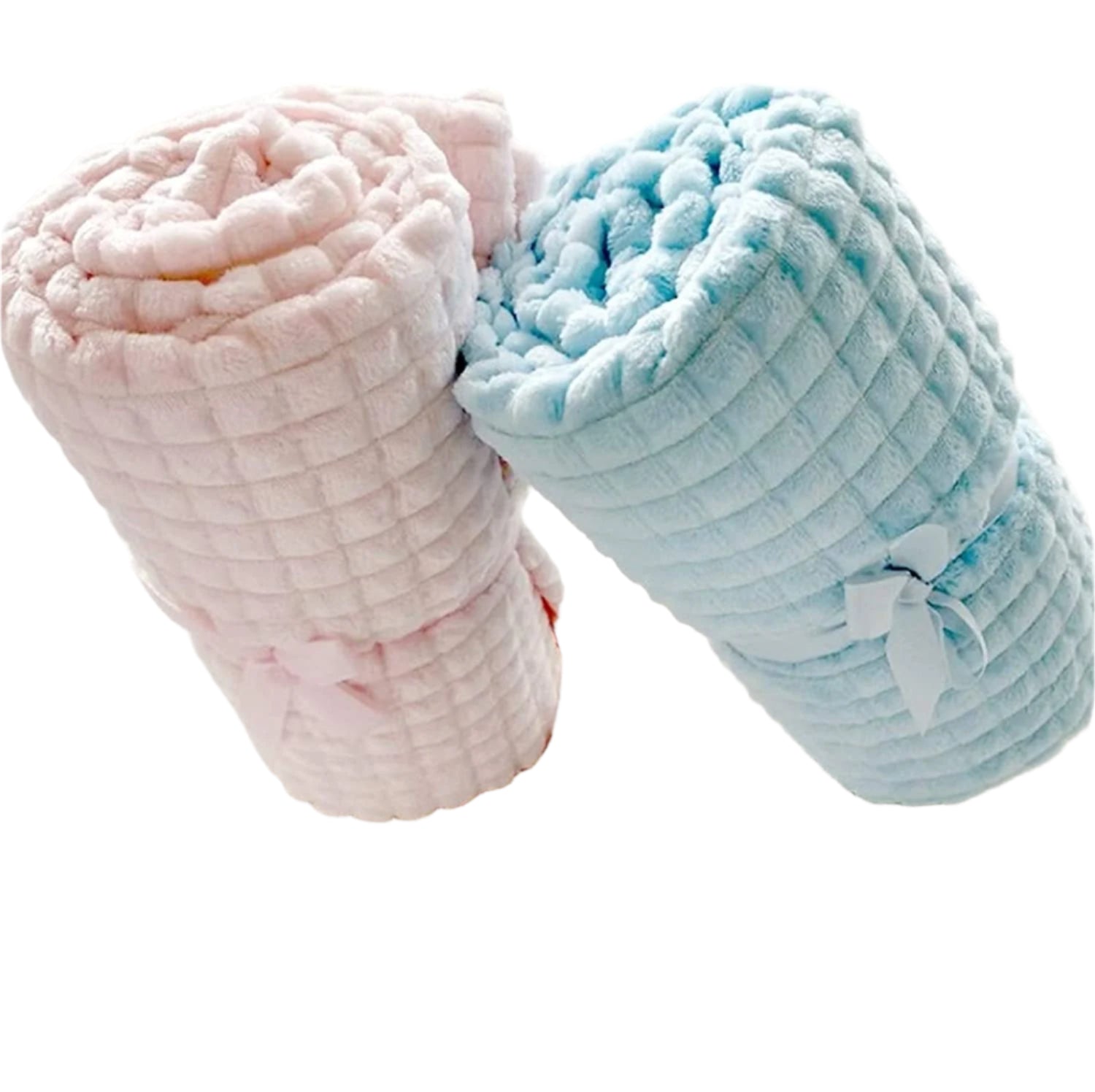 Soft Kids Bed Spread Pink Blue Cozy Baby Blanket Spring Toddler Bedding