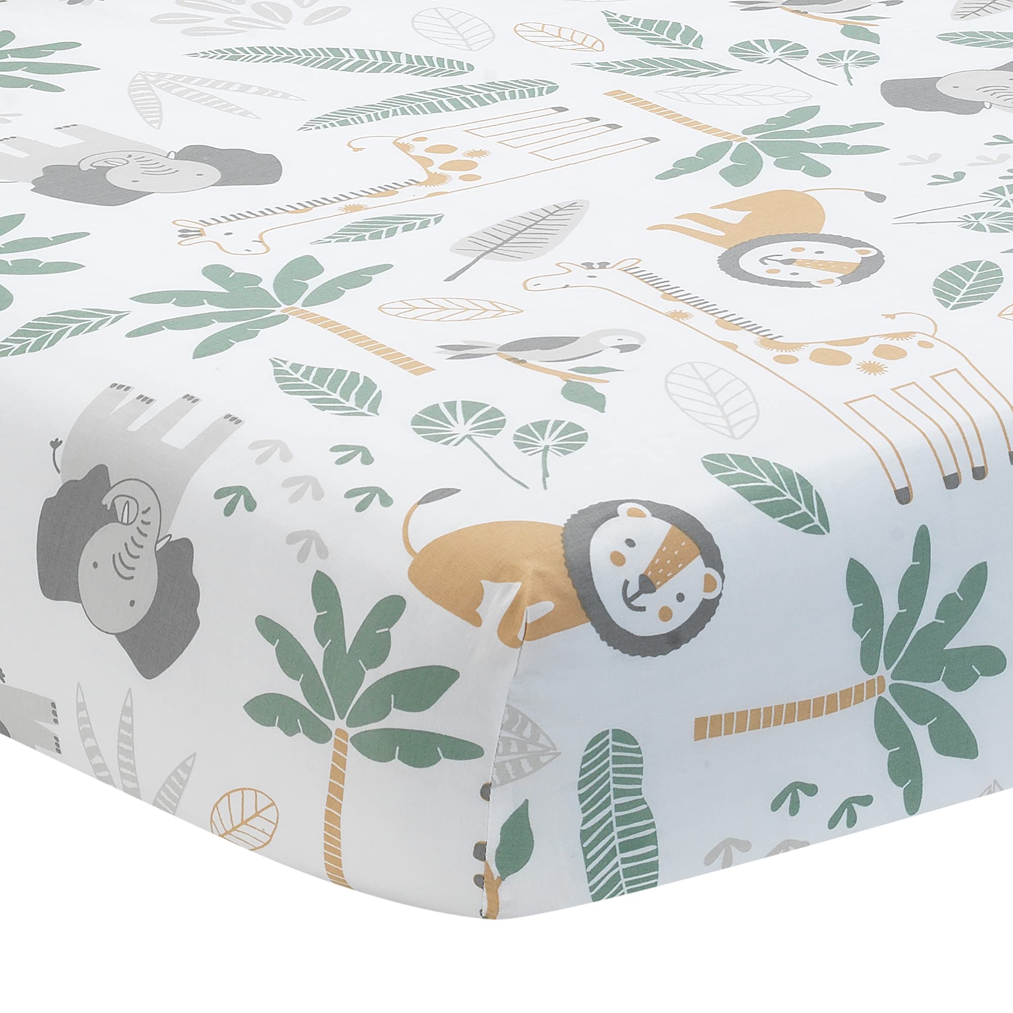 Jungle Friends 5-Piece Safari Animals Nursery Baby Crib Bedding Set