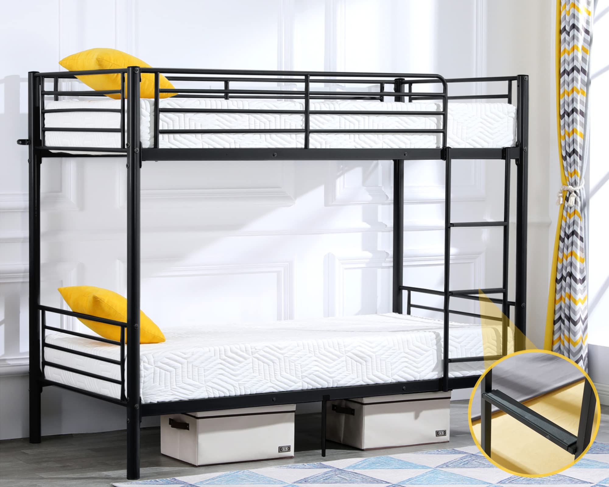 Bed Twin Over Twin for Kids/Teens/Adults Heavy Duty 2 Decker Bed