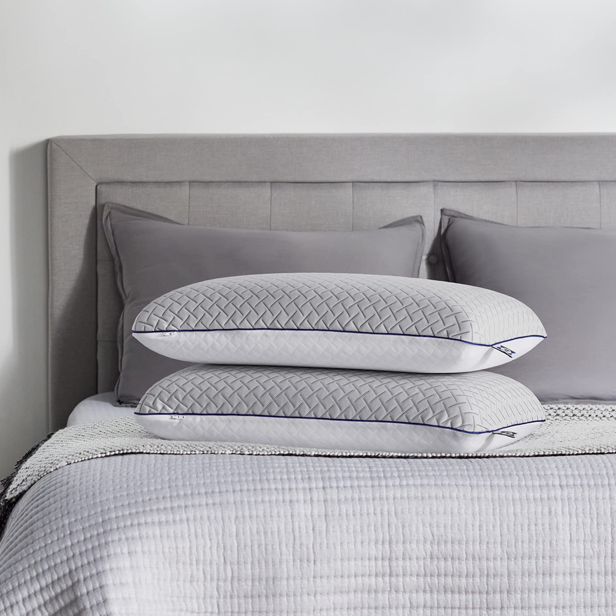 Cool Touch Memory Foam Pillows, 2 Pack,White