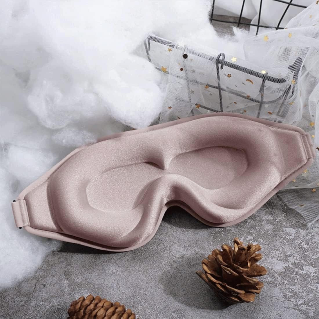Sleep Mask - 3D Deep Contoured Eye Covers for Sleeping with Adjustable Strap