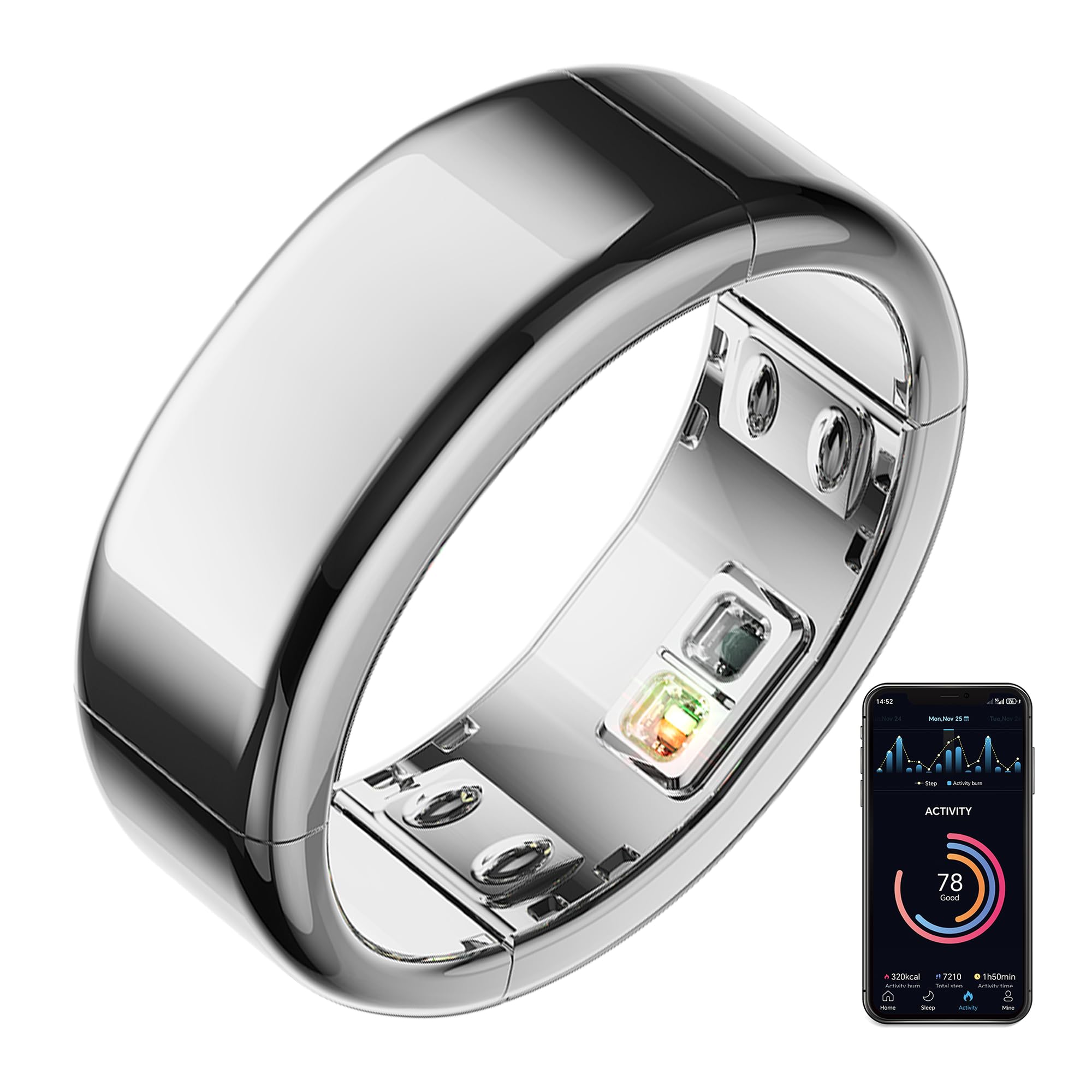 Smart Rings, Automatically Adjustable Wearable Ring for Men & Women
