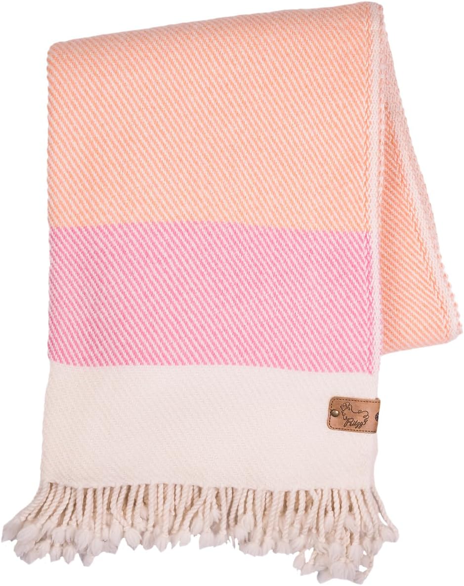 Throw Blanket, Solana - Super Soft, 100 Percent Pure Merino, 18-Micron