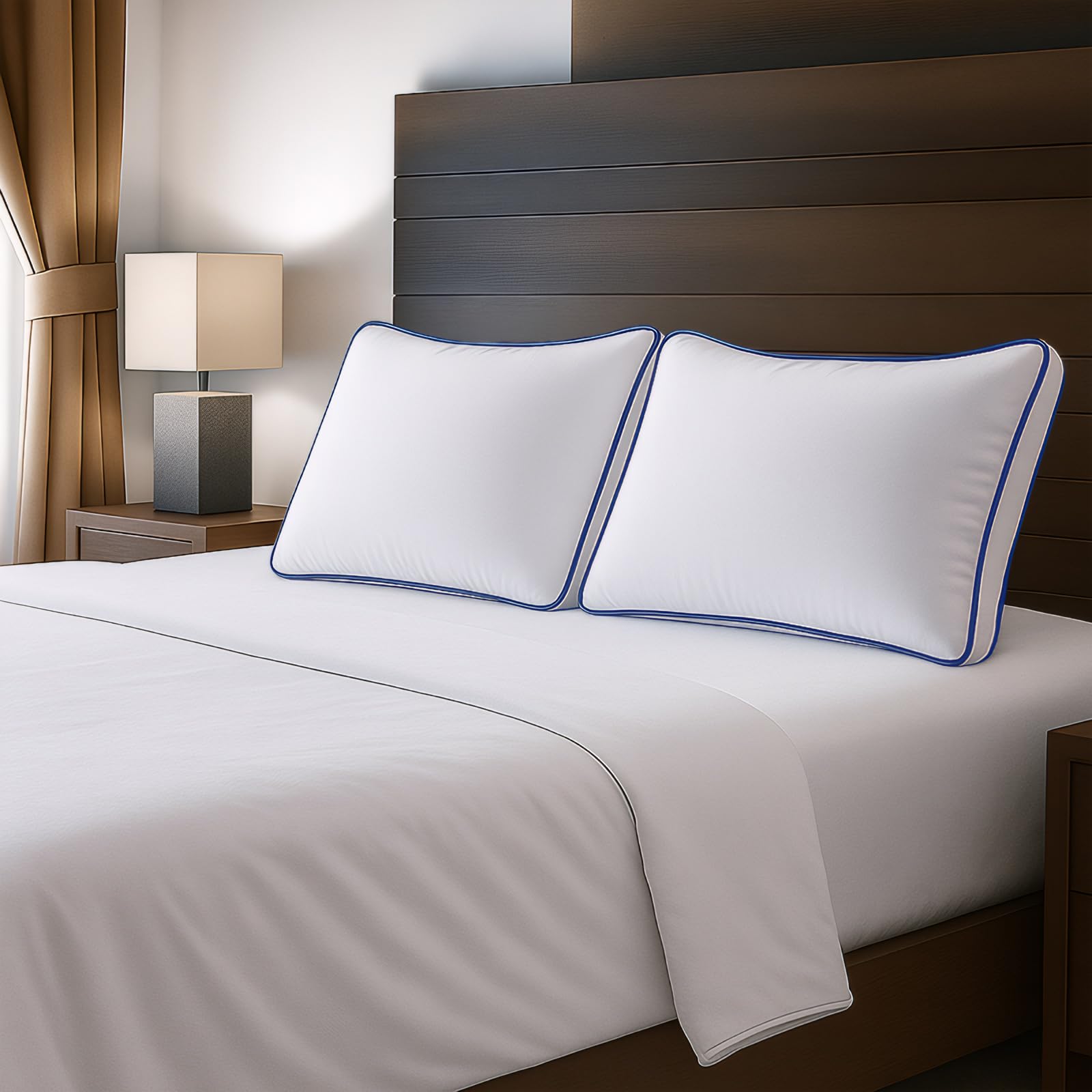 Bed Pillows Standard Size Set of 2, Full Size Pillows, Hotel Twin Pillow