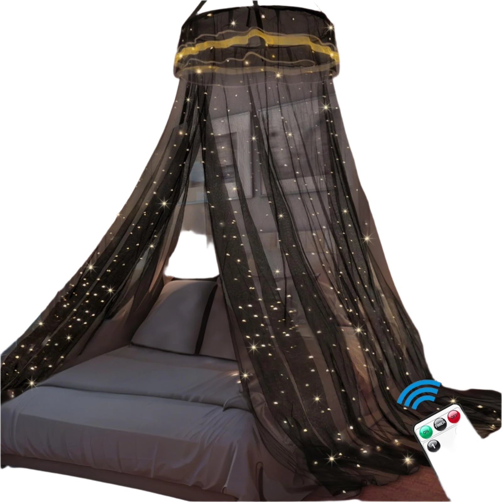 Black Bed Canopy, Elegant Bed Canopy Netting Mosquito Net