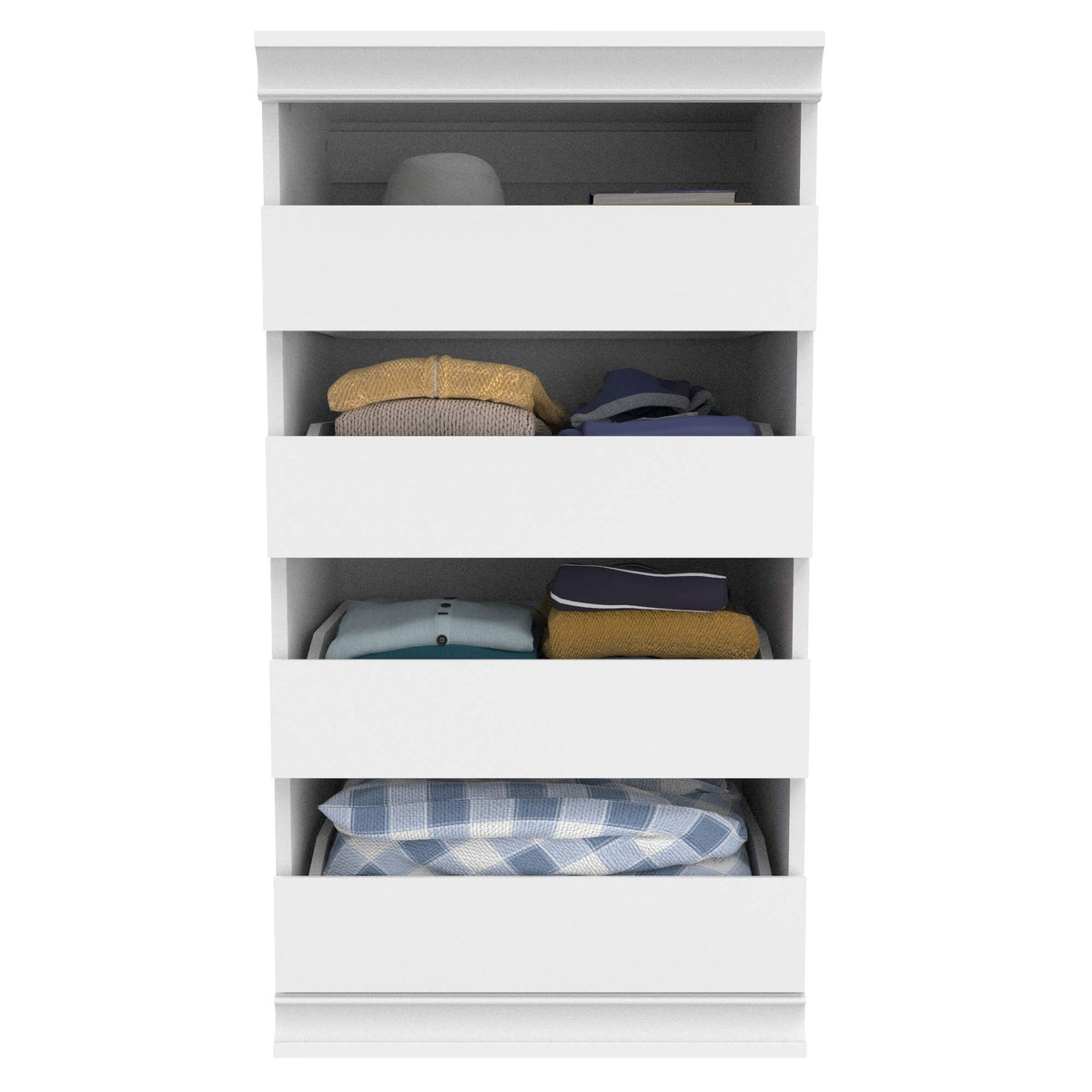 4-Drawer Modular Wood Storage Unit