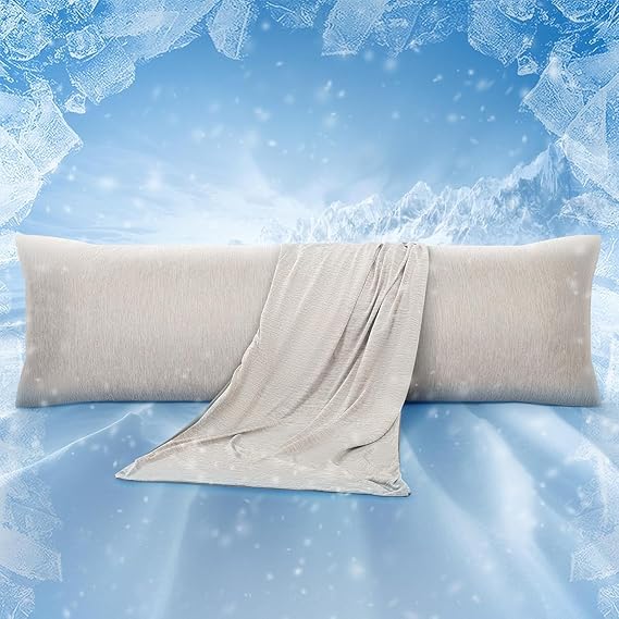Cooling Body Pillow for Adults, Long Pillow for Bed, Firm Body Pillow for Side Sleeper