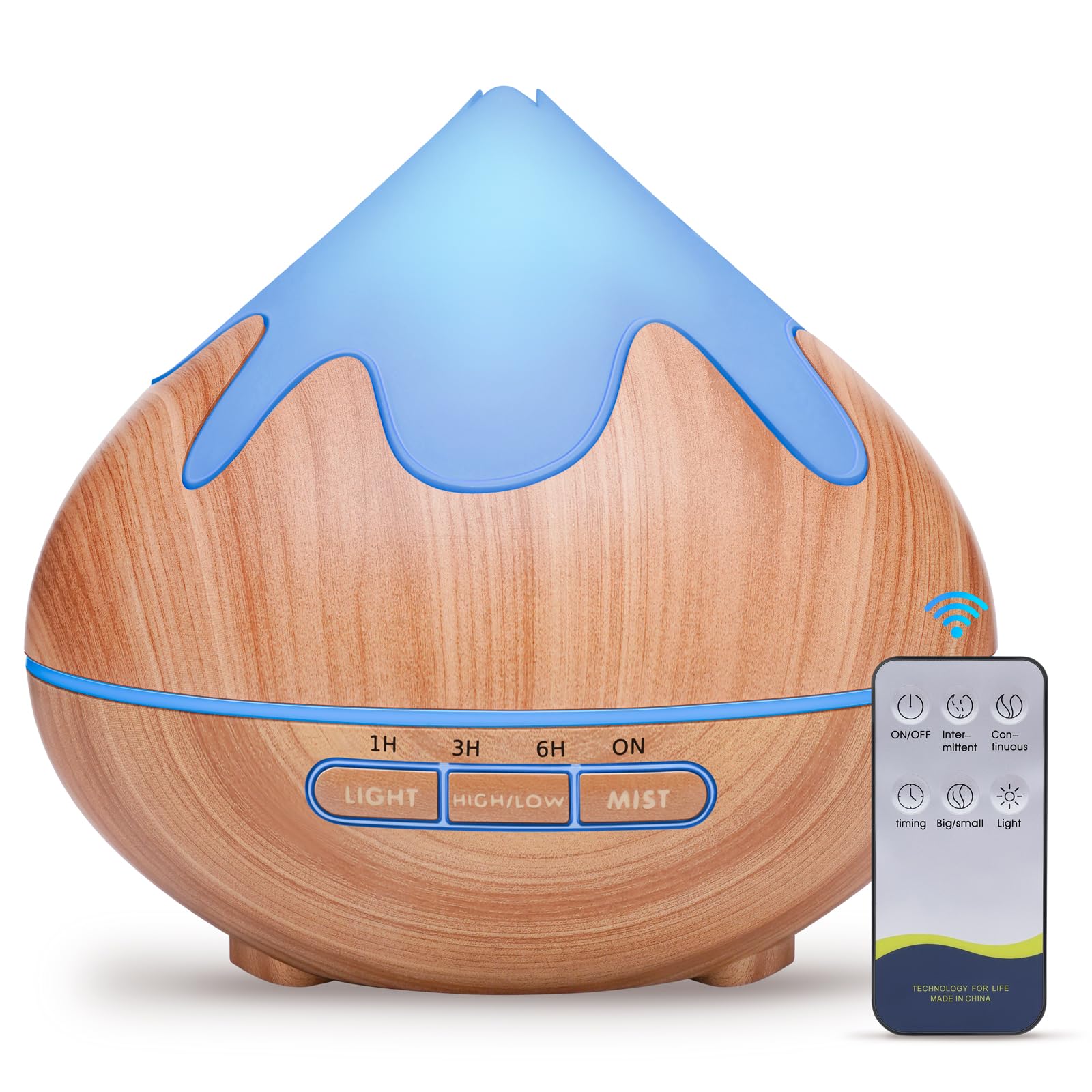 500ML Essential Oil Diffuser, Aromatherapy Diffuser with Remote Contro