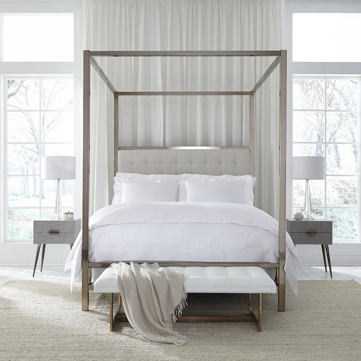 Sferra Giza 45 S King Flat Sheet 114x114 (White)