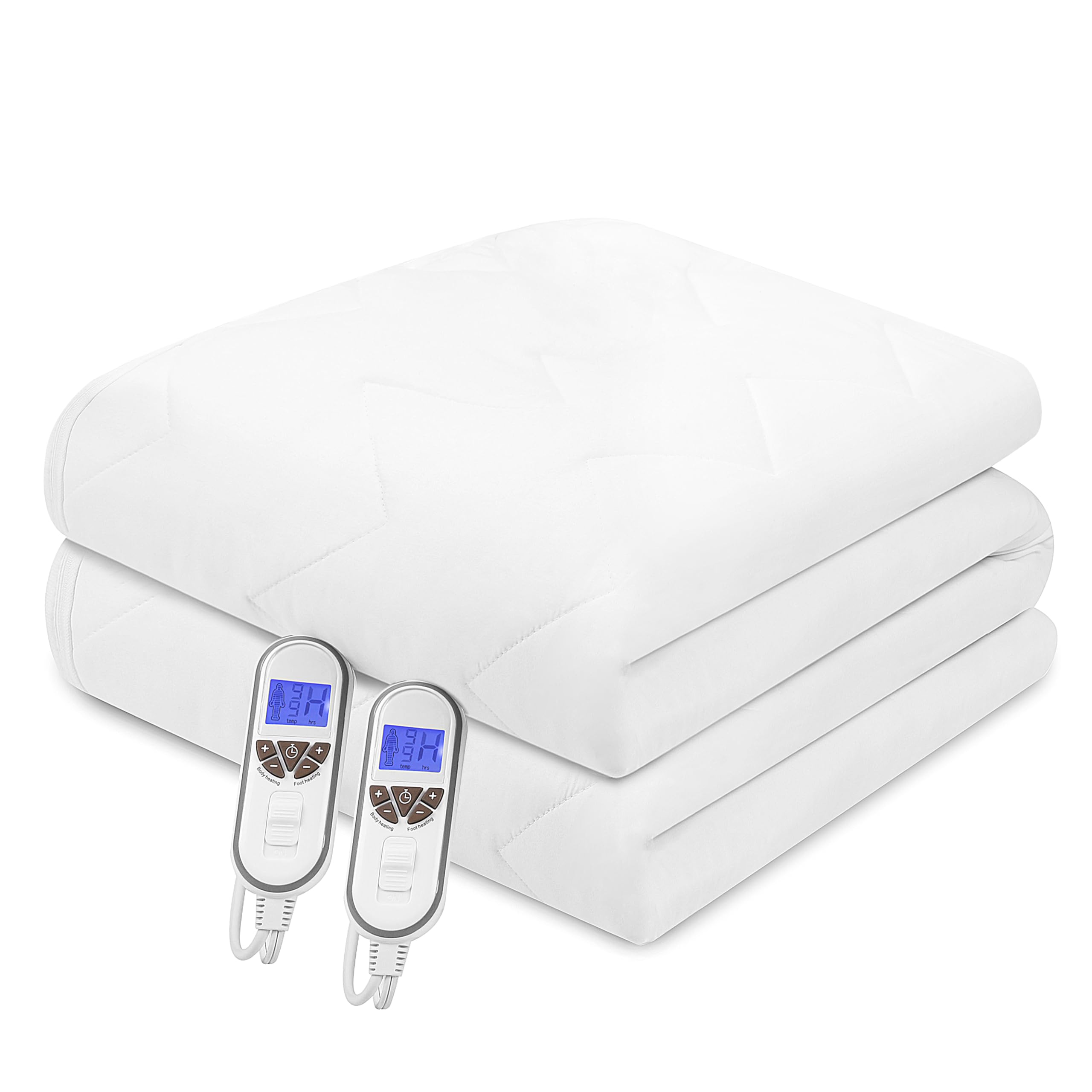 Premium Multi-Zone Electric Heated Mattress Pad Queen Size, 60" x 80"