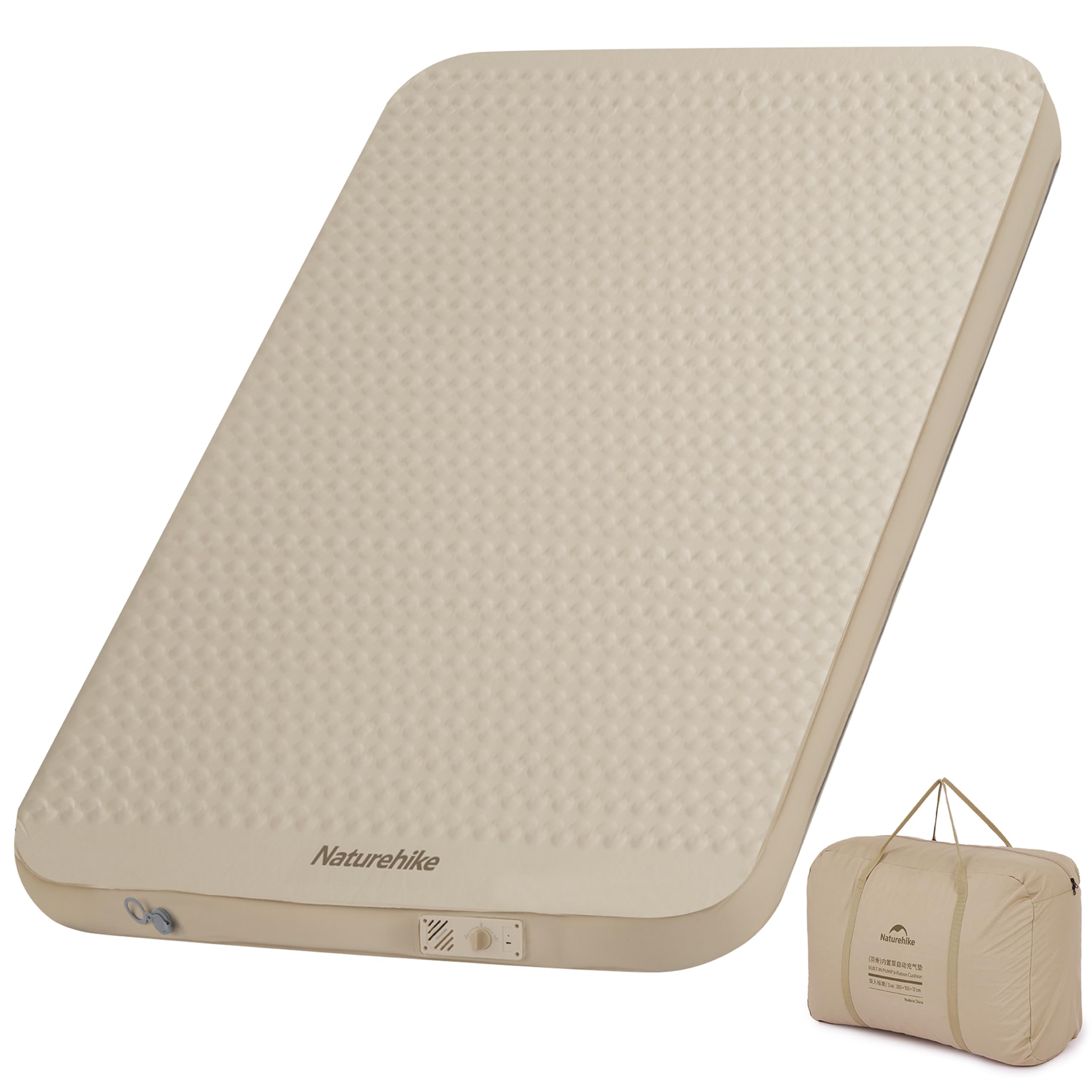 Thick Self Inflating Sleeping Pad with Built in Electric Pump, Double Foam Camping