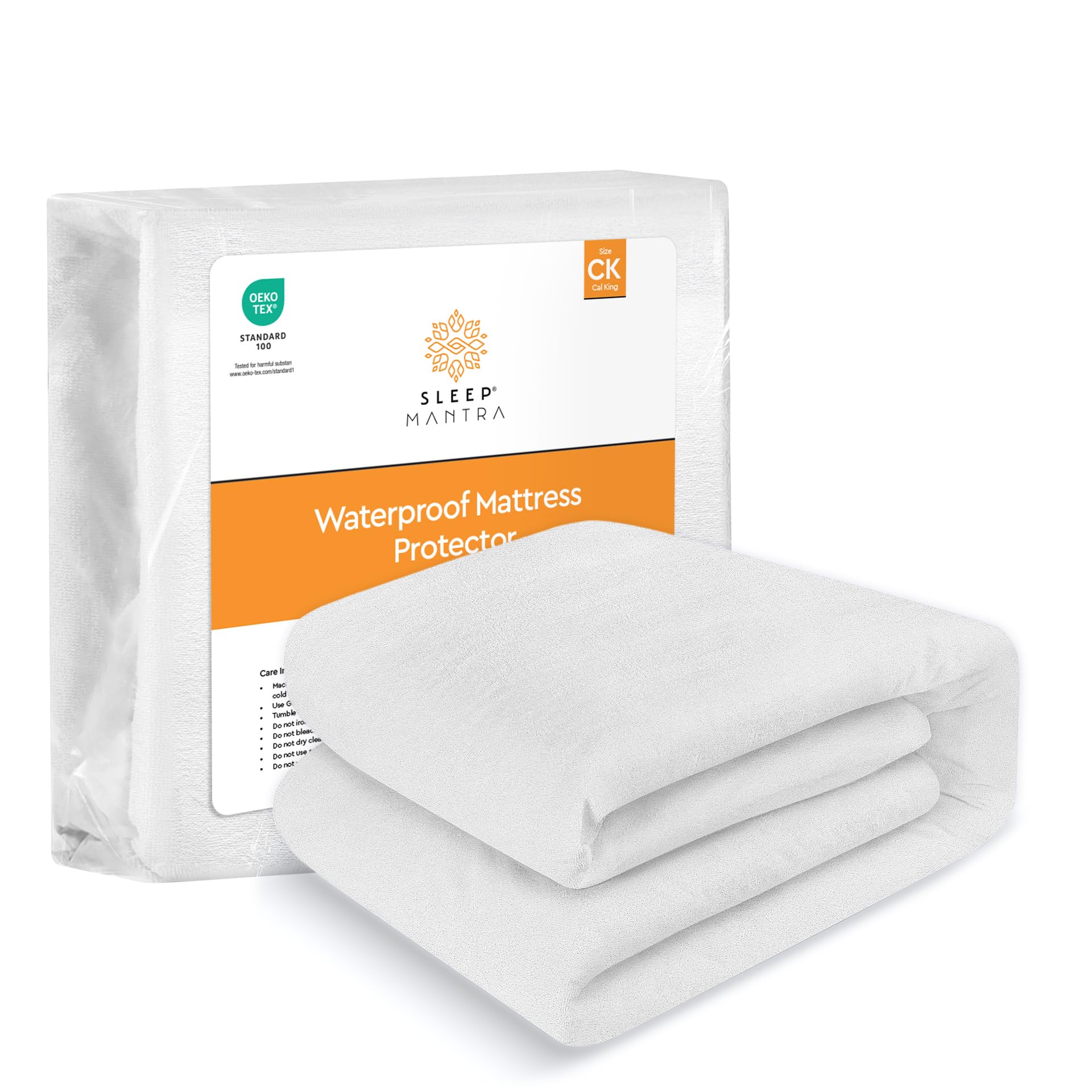 Waterproof Mattress Protector - Terry - Breathable, Noiseless & Hypoallergenic Bed