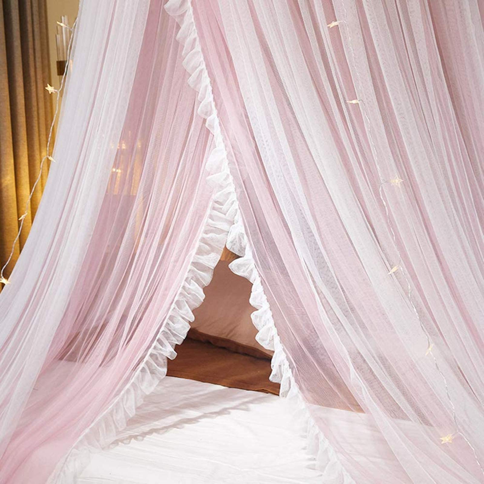Bed Canopy Princess for Girls,Bed Canopy Curtain Double Layer