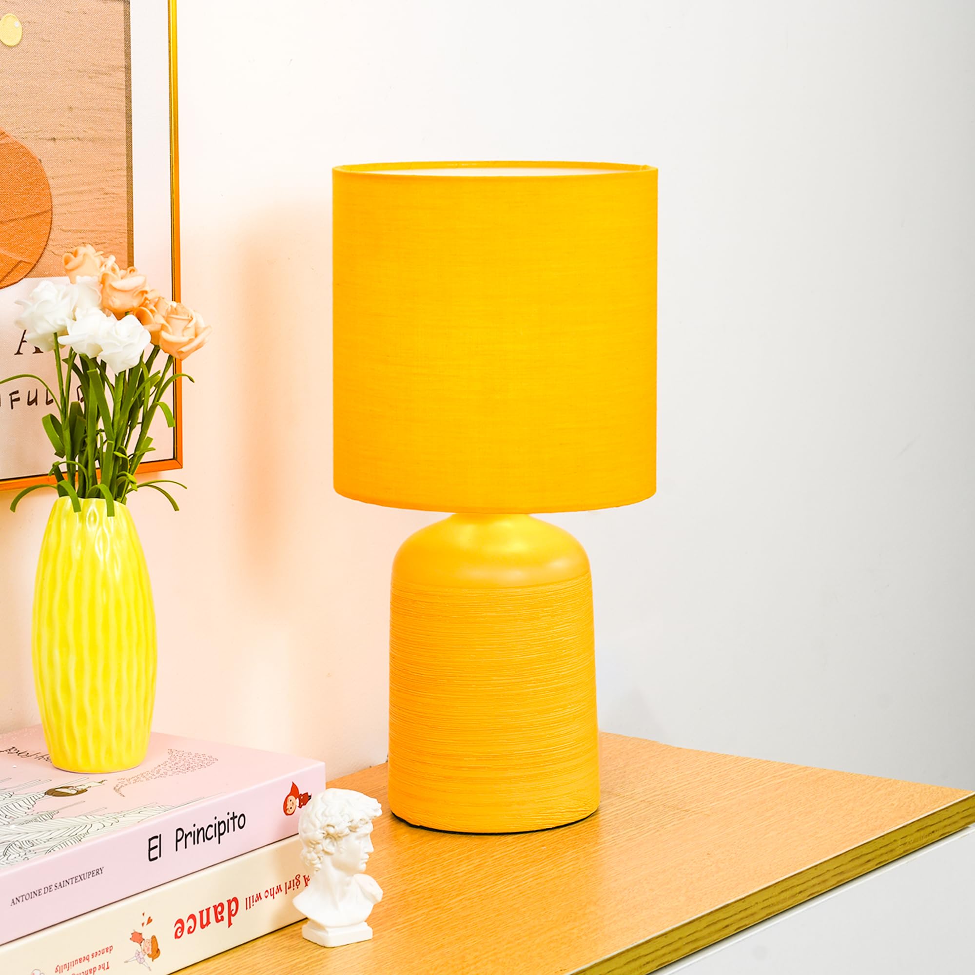 Maye Small Table Lamp for Living Room as Bedside Table Lamp for Bedroom,Modern