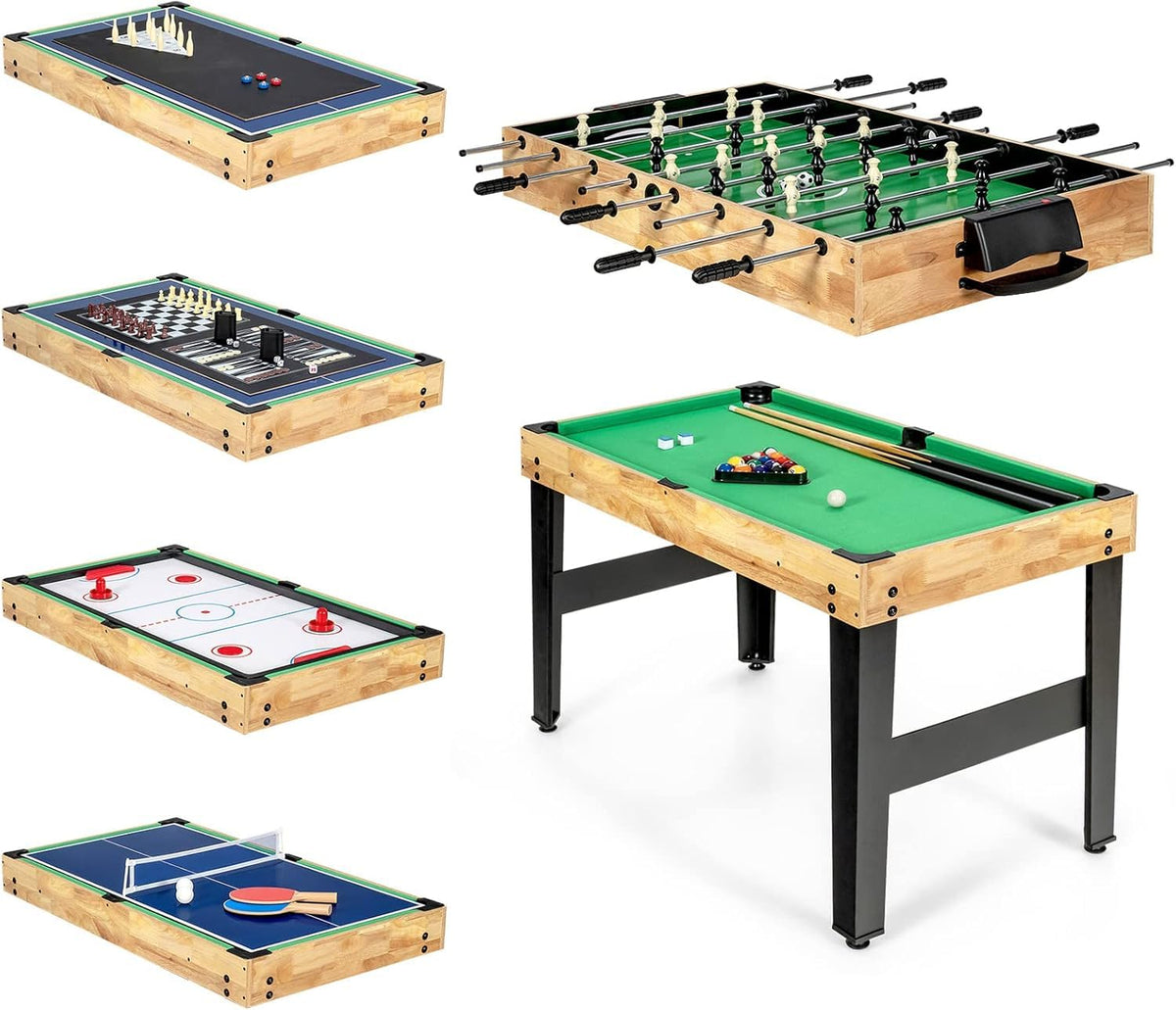 10-in-1 Combo Game Table with Foosball, Pool, Ping Pong & More