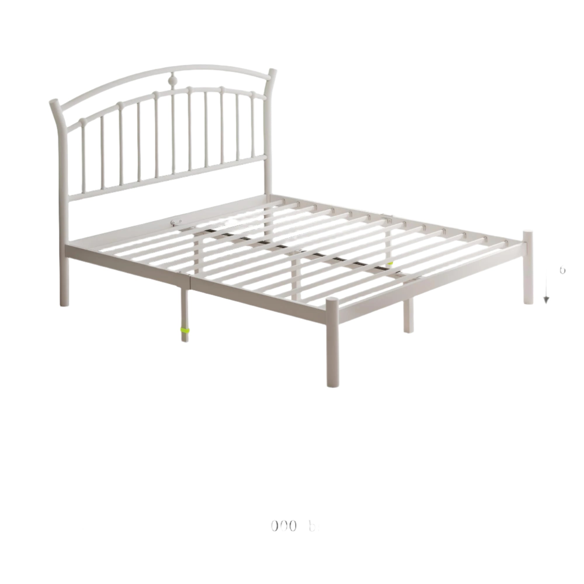 Feonase Full Size White Bed Frame, Heavy-Duty Metal Bed Frame with 13 Hardened Steel Slats, 12" Under-Bed Storage, Noise-Free, Easy Assembly